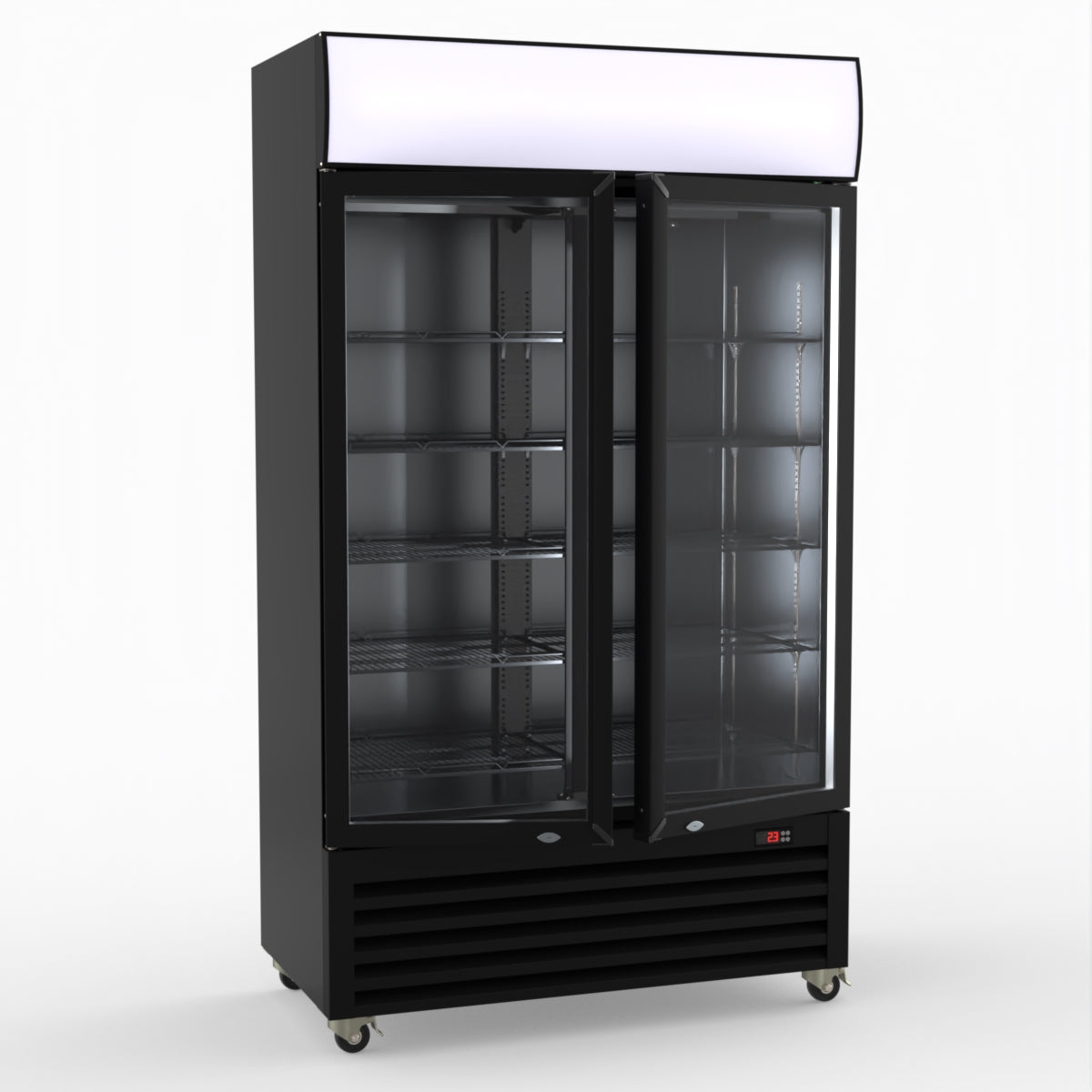 Thermaster Two Glass Door Colourbond Upright Drink Fridge LG-730BP