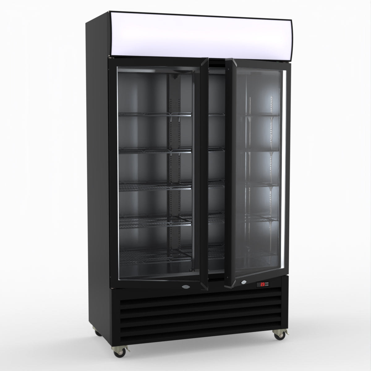 Thermaster Two Glass Door Colourbond Upright Drink Fridge LG-730BP