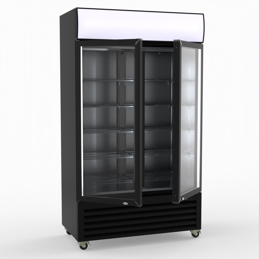 Thermaster Two Glass Door Colourbond Upright Drink Fridge LG-730BP