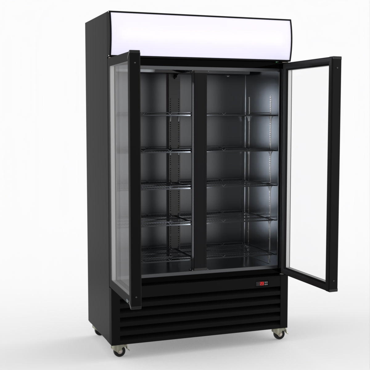 Thermaster Two Glass Door Colourbond Upright Drink Fridge LG-730BP