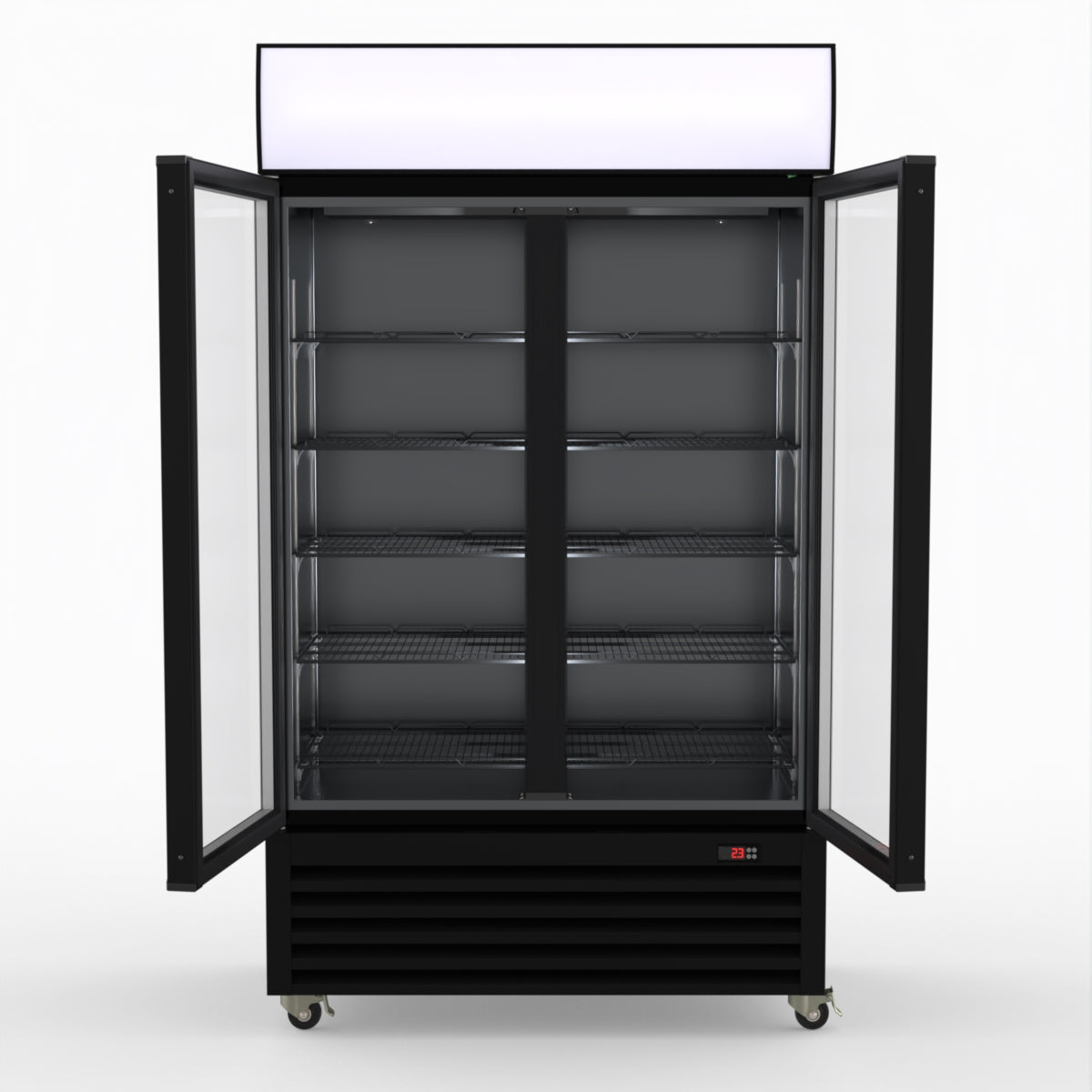 Thermaster Two Glass Door Colourbond Upright Drink Fridge LG-730BP