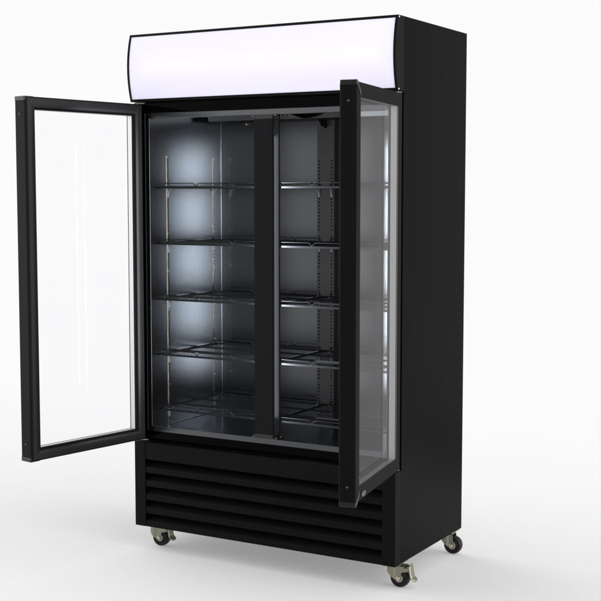 Thermaster Two Glass Door Colourbond Upright Drink Fridge LG-730BP