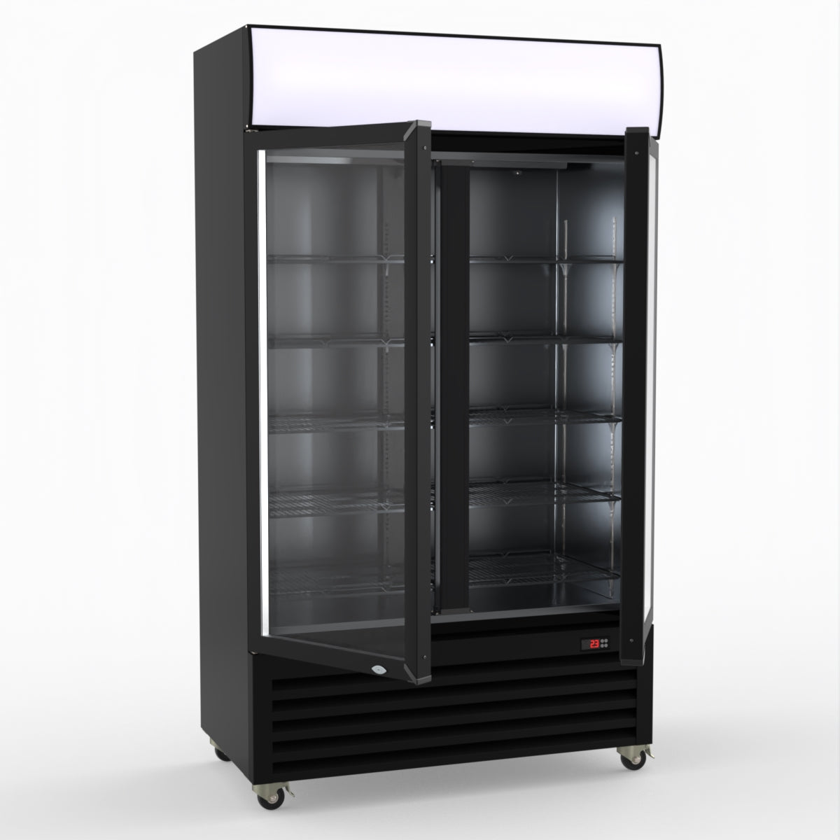 Thermaster Two Glass Door Colourbond Upright Drink Fridge LG-730BP