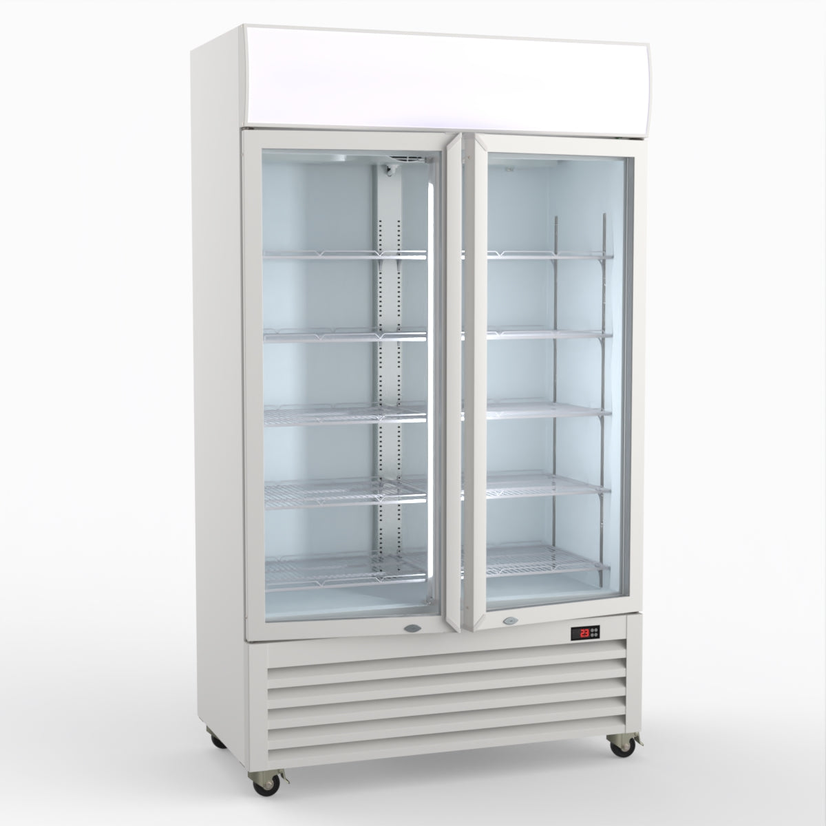 Thermaster 730L Two Glass Door Colourbond Upright Drink Fridge LG-730P
