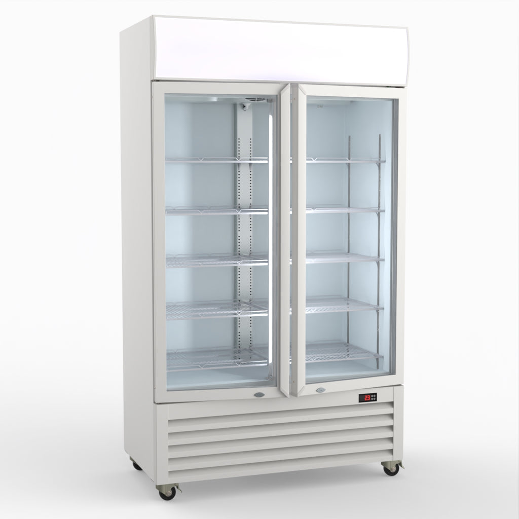 Thermaster 730L Two Glass Door Colourbond Upright Drink Fridge LG-730P