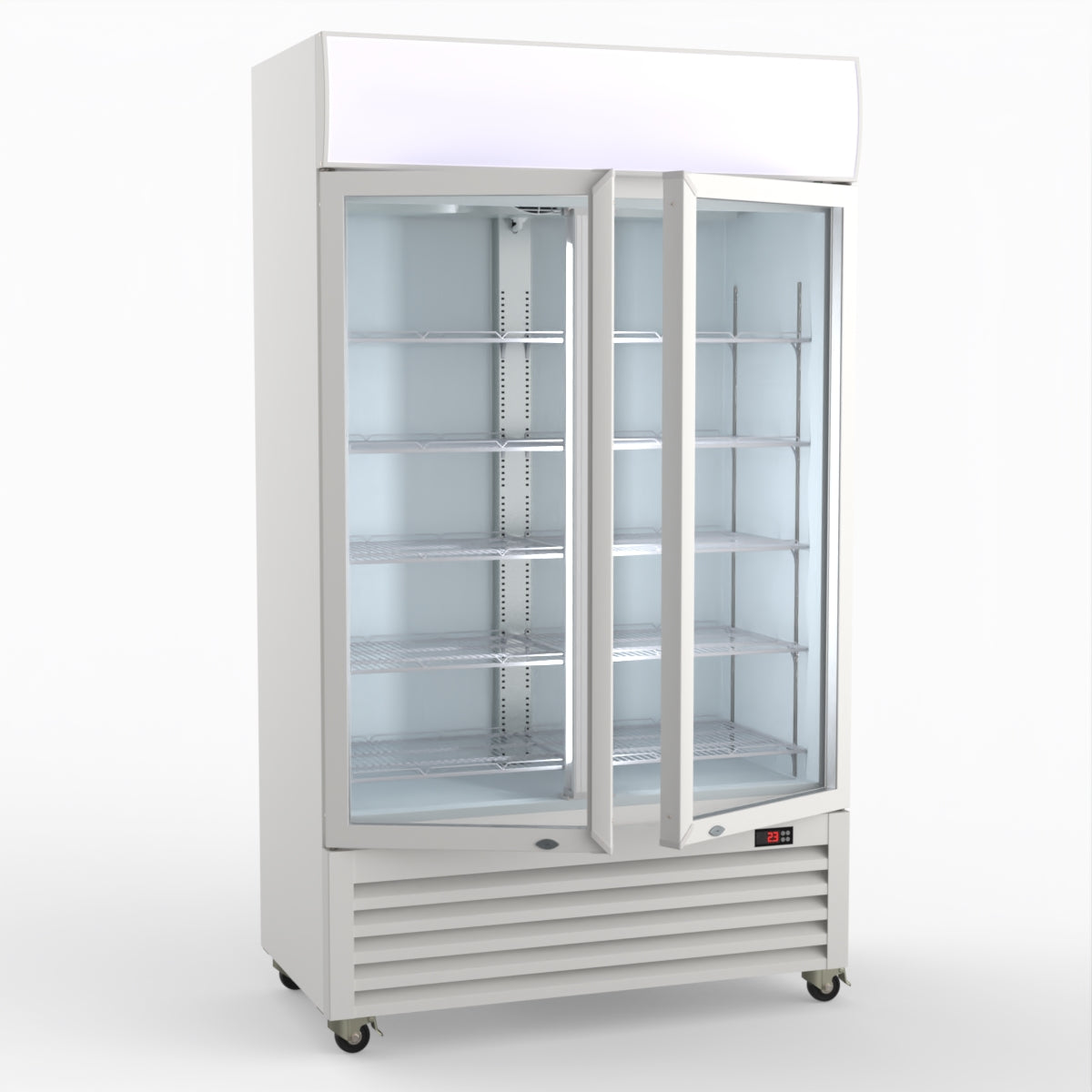 Thermaster 730L Two Glass Door Colourbond Upright Drink Fridge LG-730P