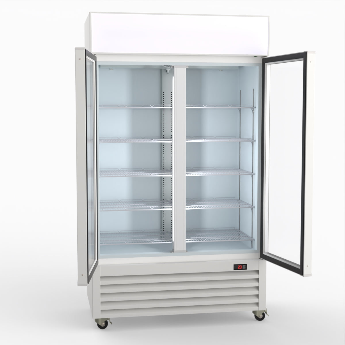 Thermaster 730L Two Glass Door Colourbond Upright Drink Fridge LG-730P