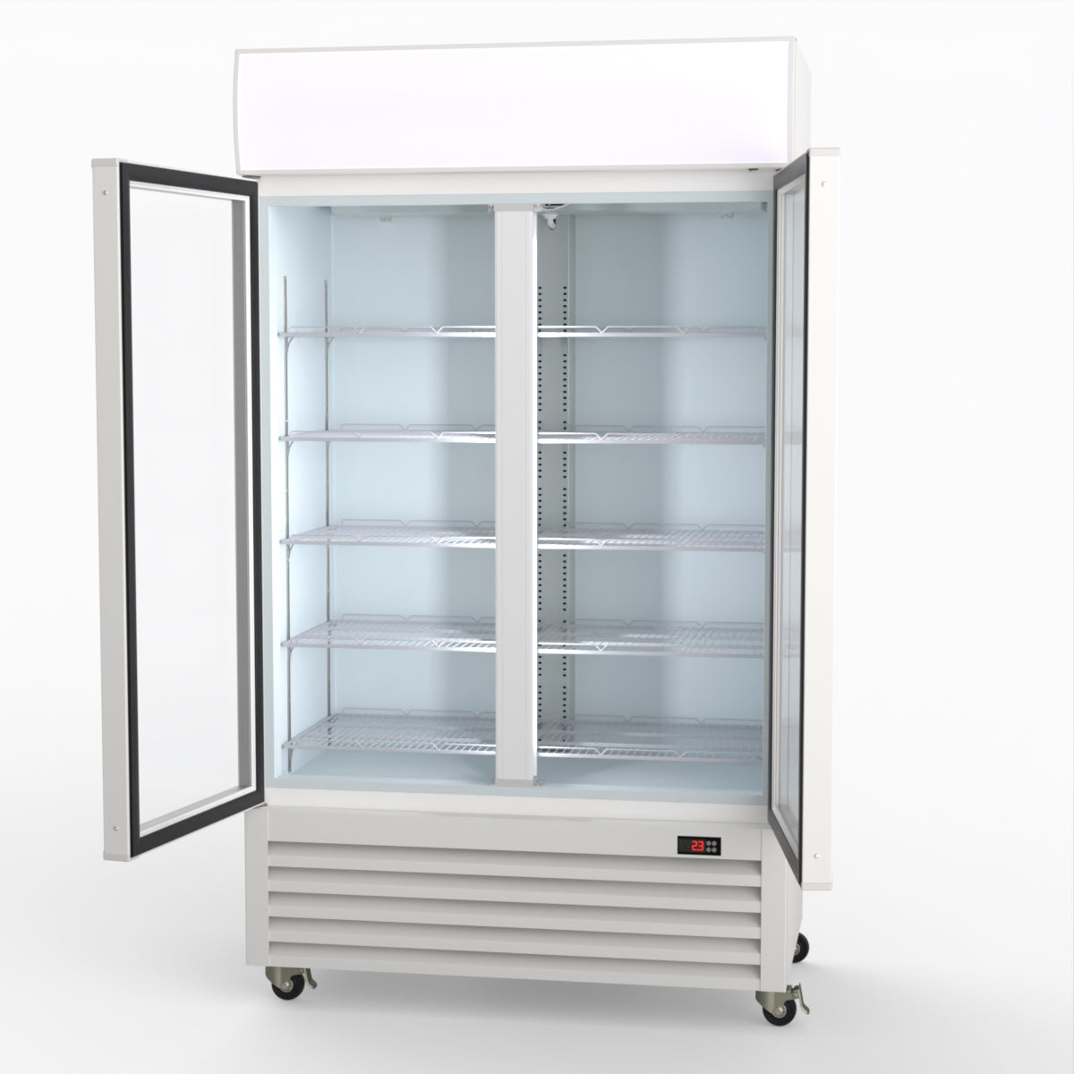 Thermaster 730L Two Glass Door Colourbond Upright Drink Fridge LG-730P