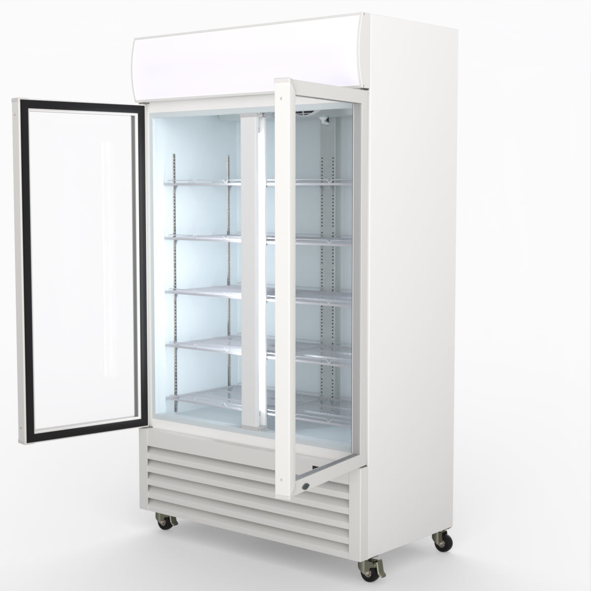 Thermaster 730L Two Glass Door Colourbond Upright Drink Fridge LG-730P