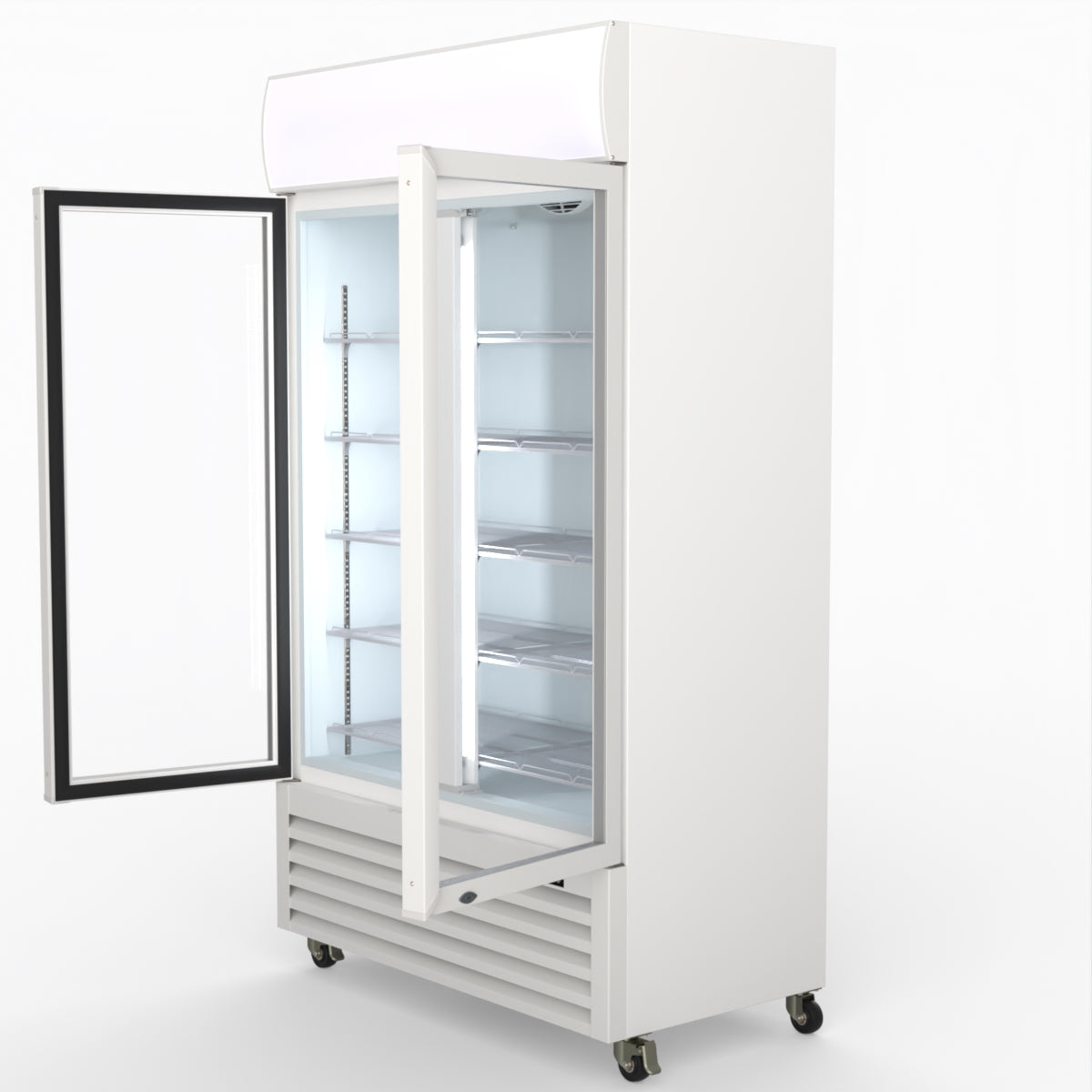 Thermaster 730L Two Glass Door Colourbond Upright Drink Fridge LG-730P
