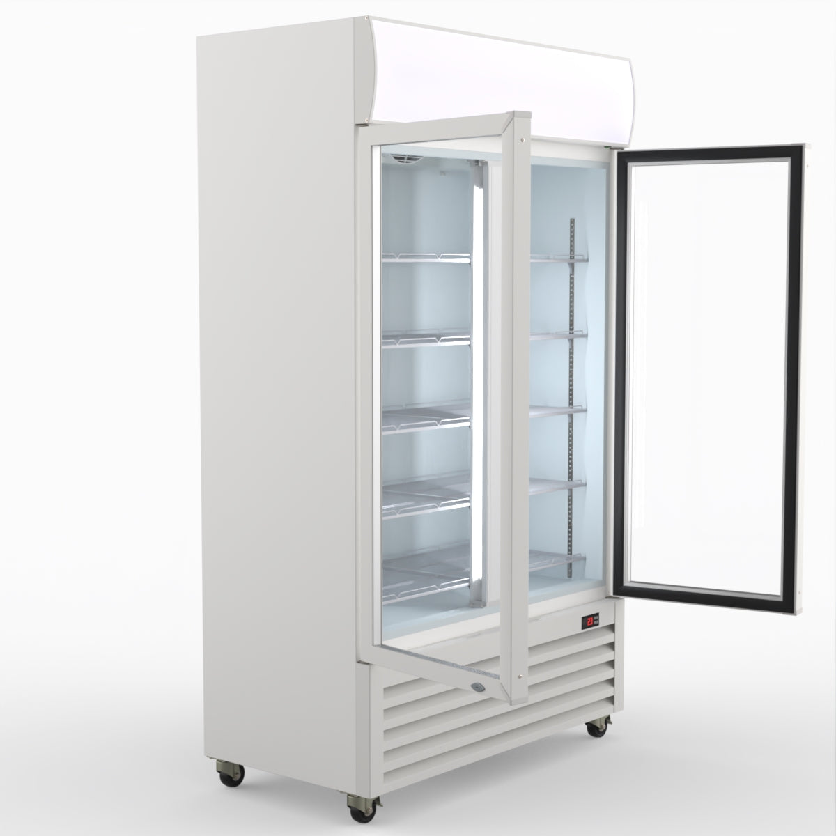 Thermaster 730L Two Glass Door Colourbond Upright Drink Fridge LG-730P