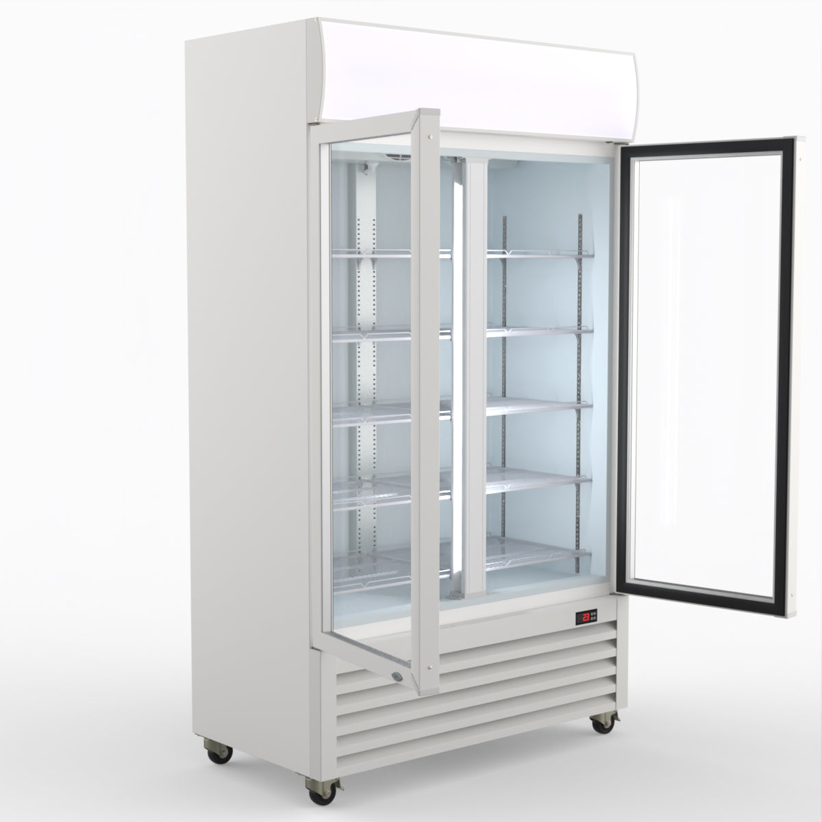 Thermaster 730L Two Glass Door Colourbond Upright Drink Fridge LG-730P