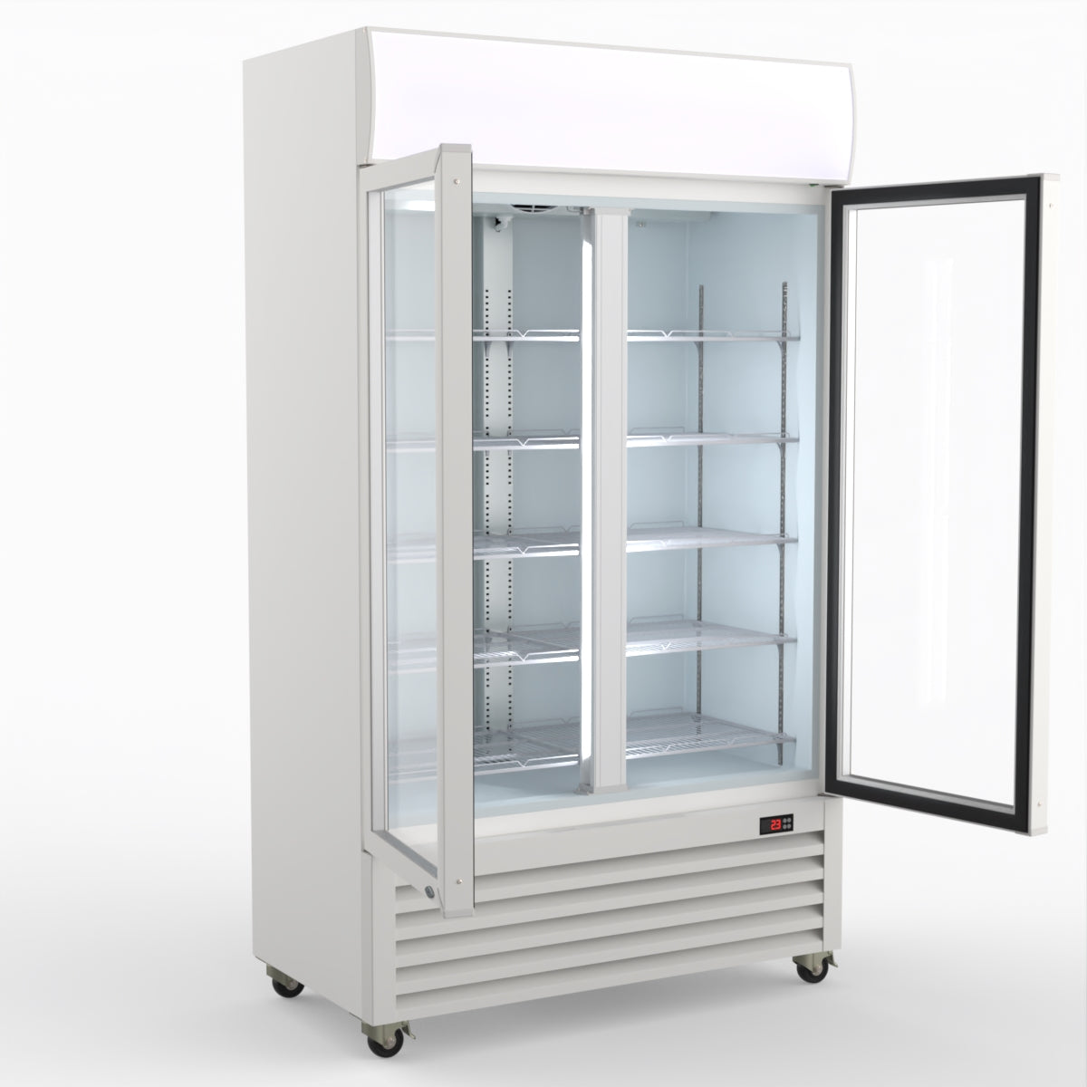 Thermaster 730L Two Glass Door Colourbond Upright Drink Fridge LG-730P