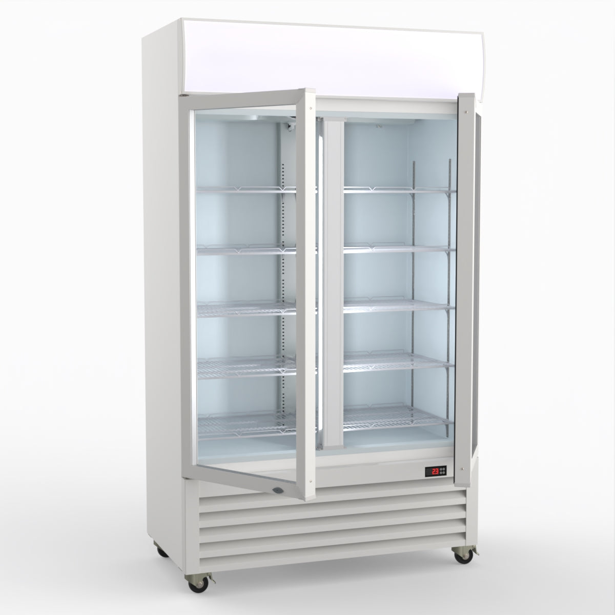 Thermaster 730L Two Glass Door Colourbond Upright Drink Fridge LG-730P
