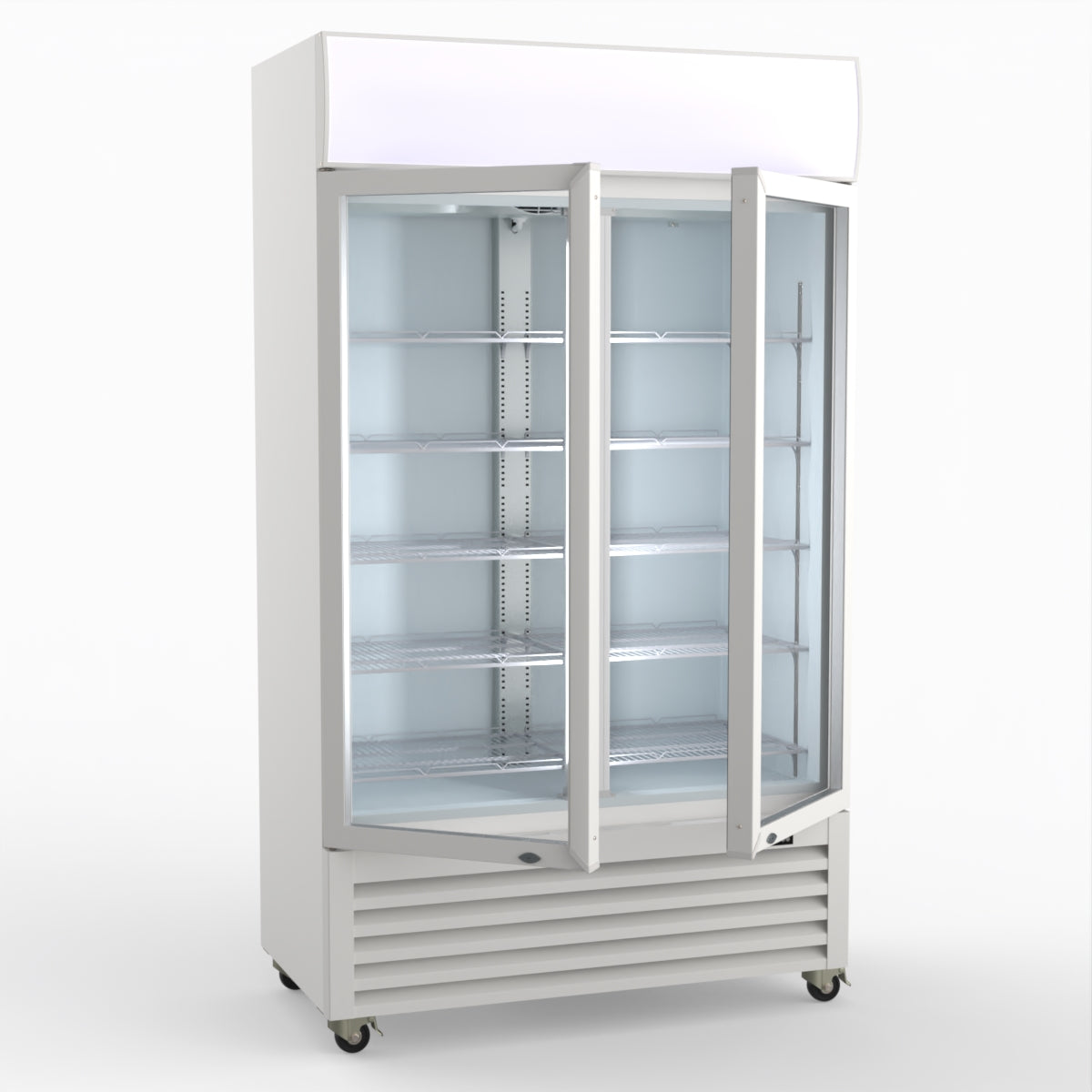 Thermaster 730L Two Glass Door Colourbond Upright Drink Fridge LG-730P