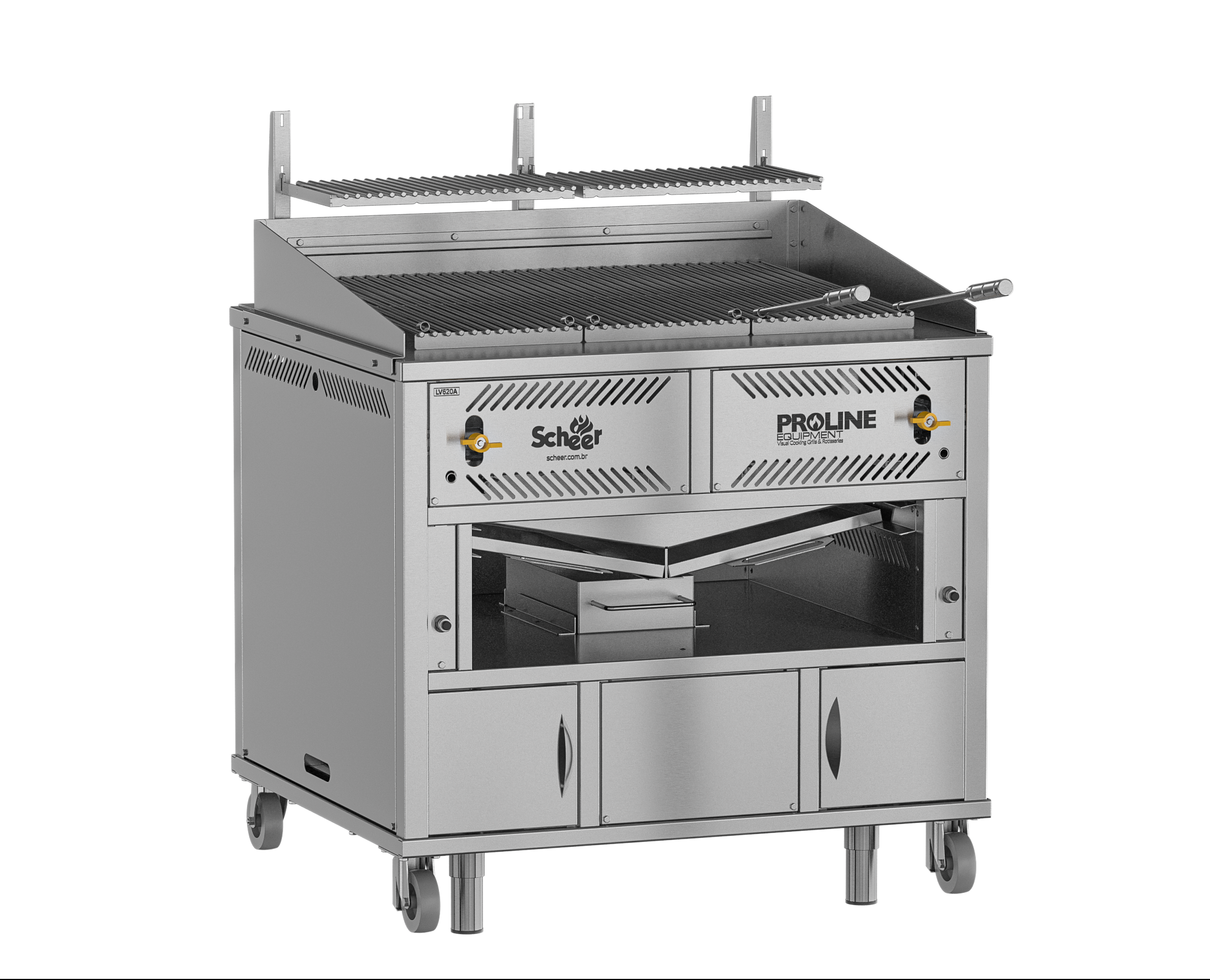 Scheer Gas Lava Rock Parilla Grill - 1200mm Width - LV620A-1200