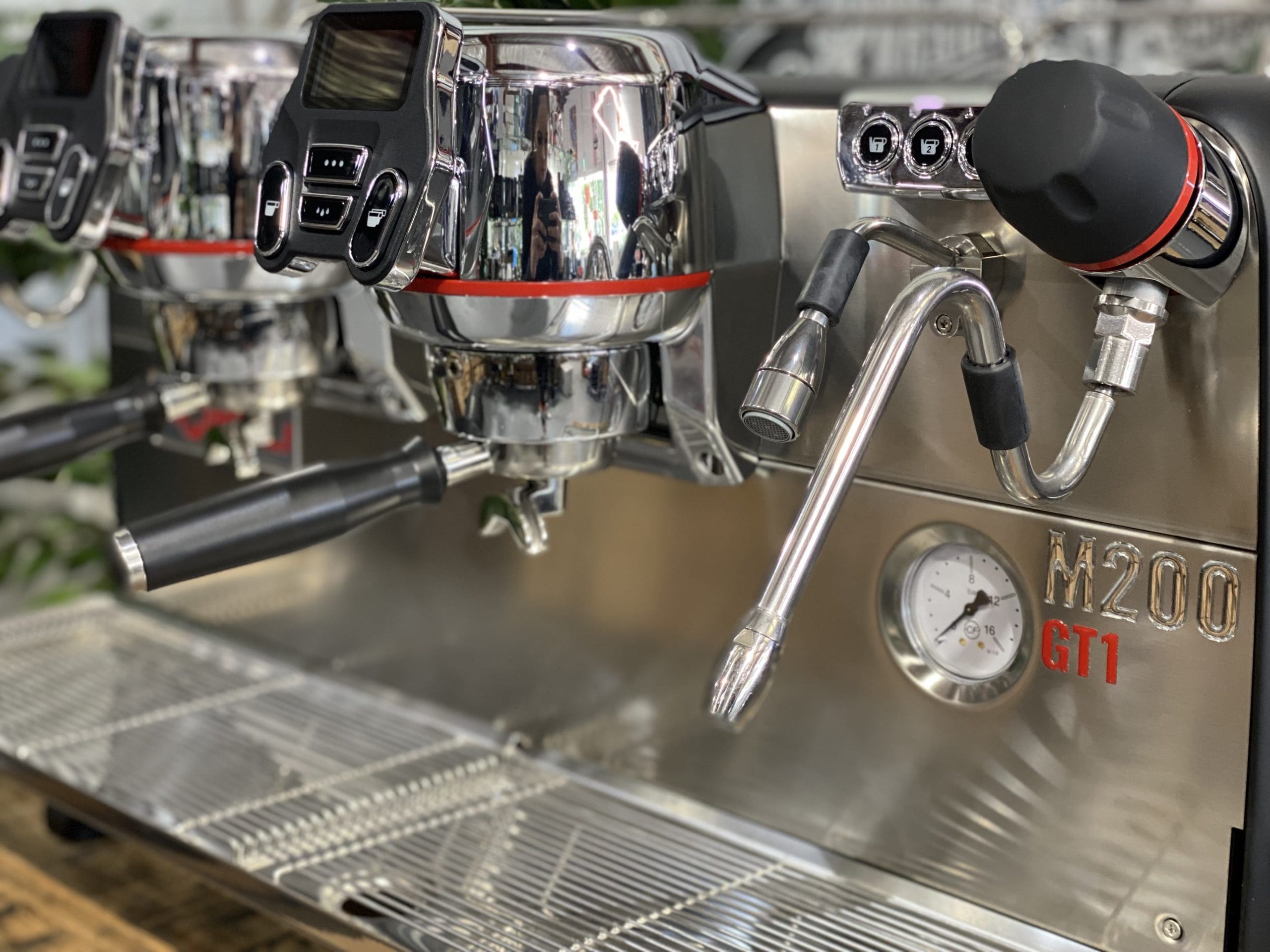 La Cimbali M200 GTI Black, White - 2 Group Commercial Espresso Machine - Red