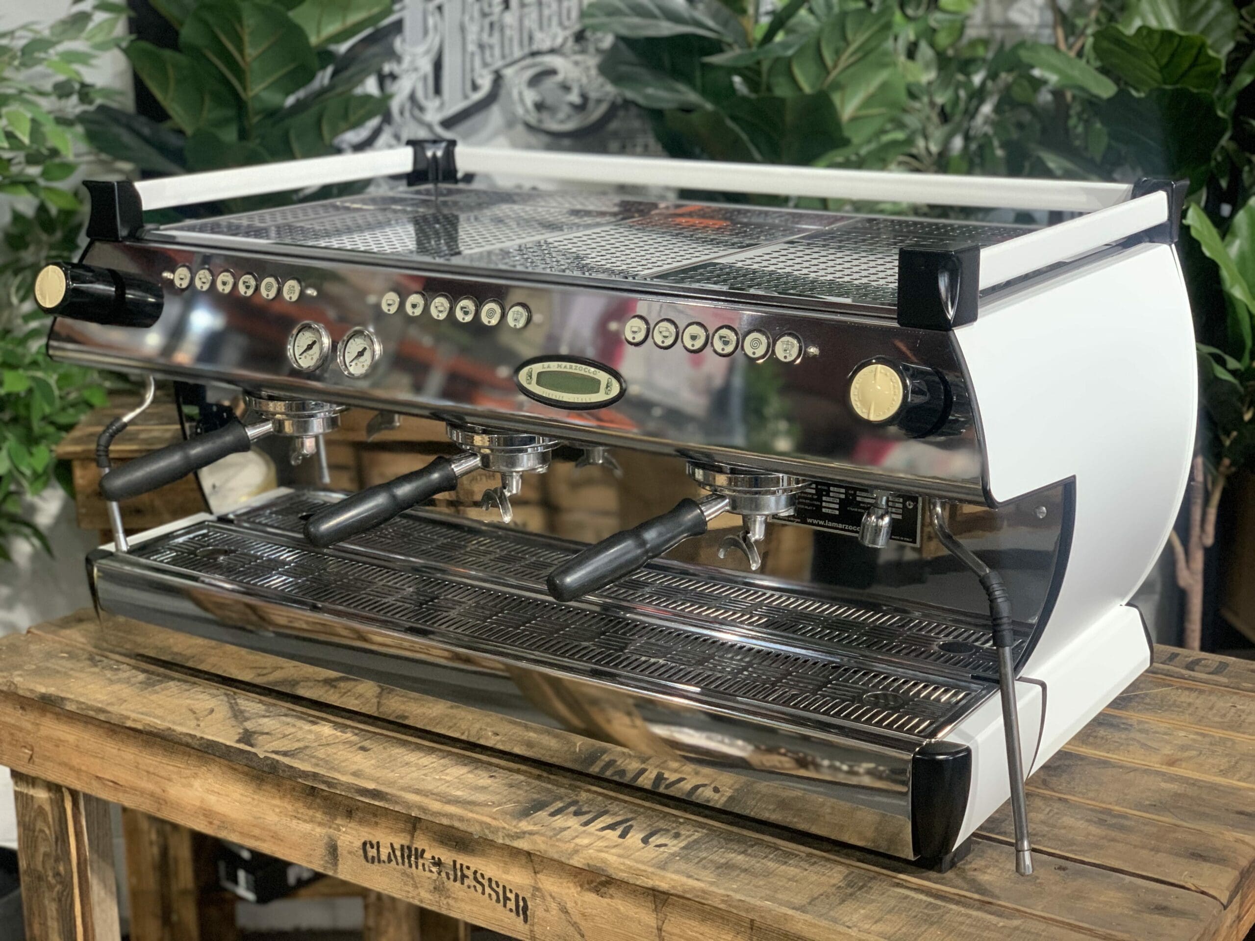 La Marzocco GB5 White - 3 Group Commercial Espresso Machine - Black