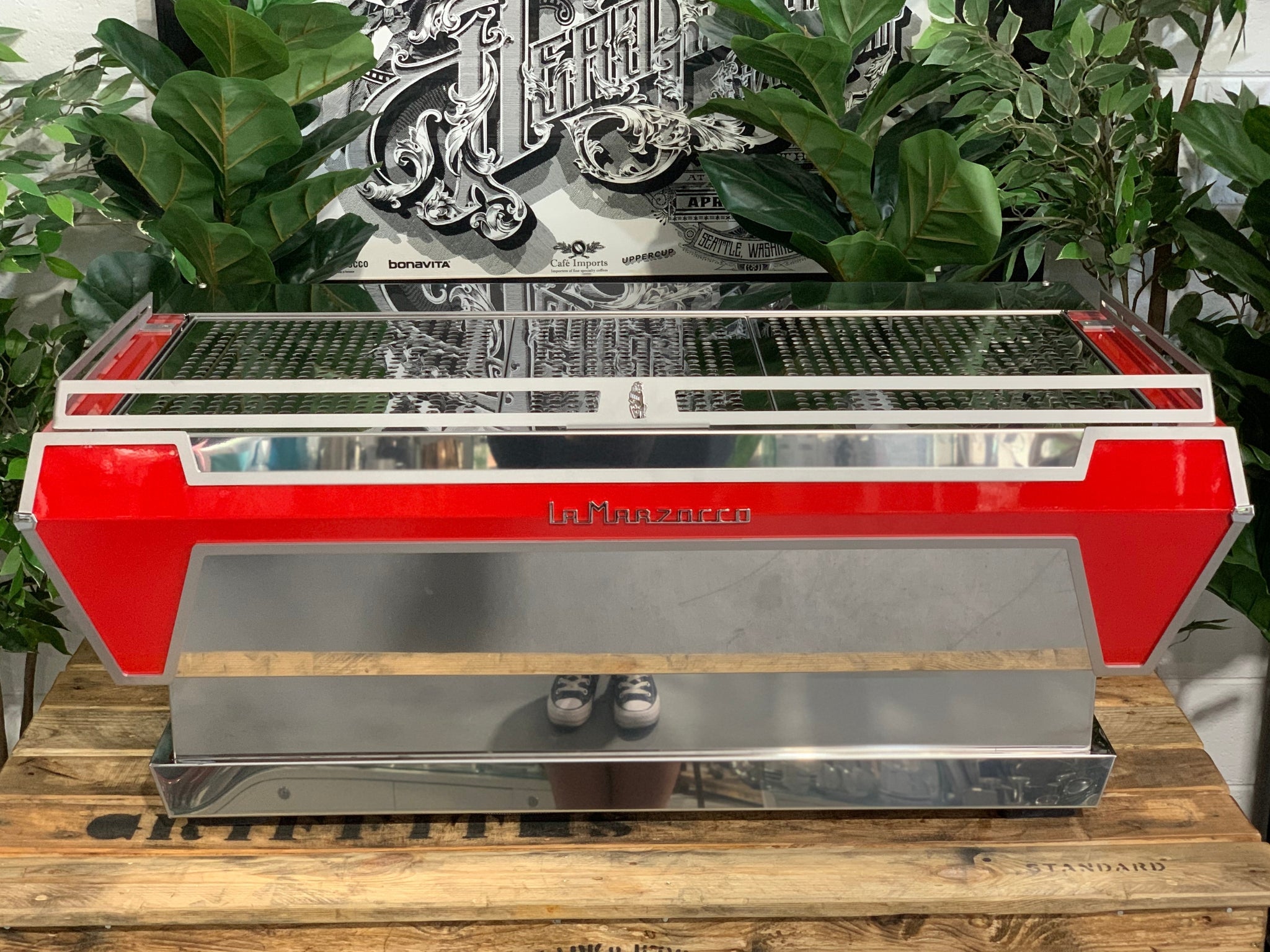 La Marzocco KB90 Red - 3 Group Commercial Espresso Machine - Stainless