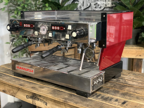 La Marzocco Linea Dark w. Chrono TouchPads - 2 Group Commercial Espresso Machine - Red