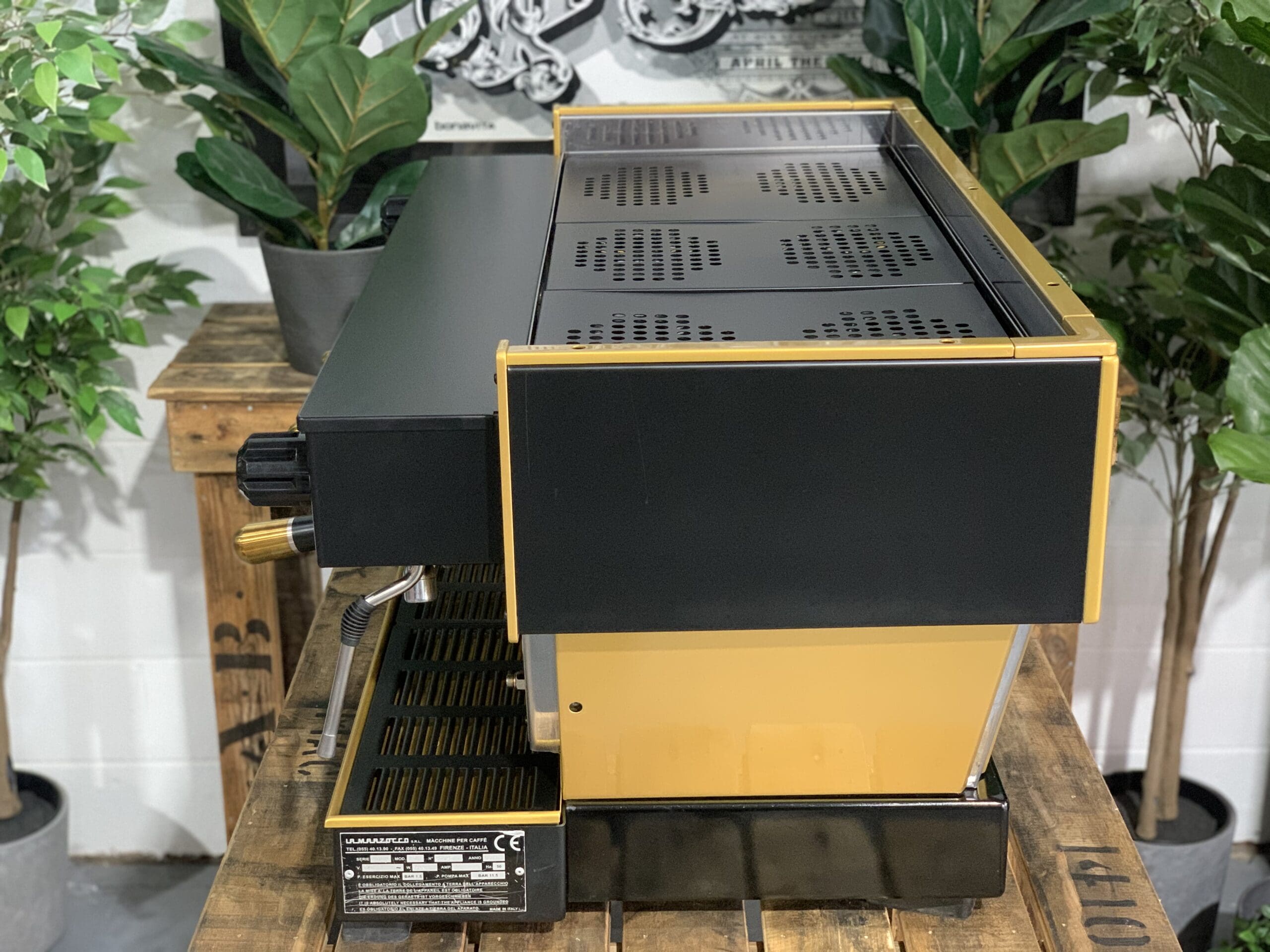 La Marzocco Linea Classic Black - 3 Group Commercial Espresso Machine - Gold