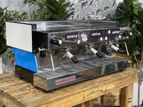 La Marzocco Linea Classic White & Pesado Portafilters - 3 Group Commercial Espresso Machine - Black