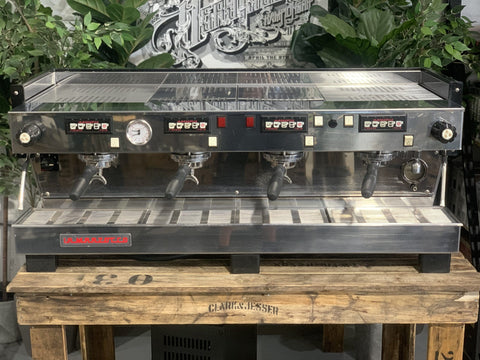 La Marzocco Linea Classic Black & Used - 4 Group Commercial Espresso Machine - Stainless