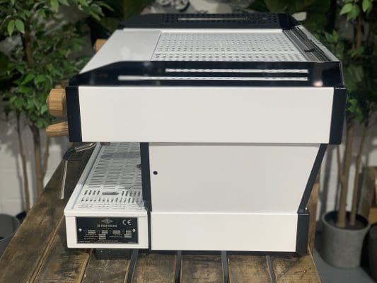 La Marzocco Linea PB Black & White w Kit - 2 Group Commercial Espresso Machine - Timber
