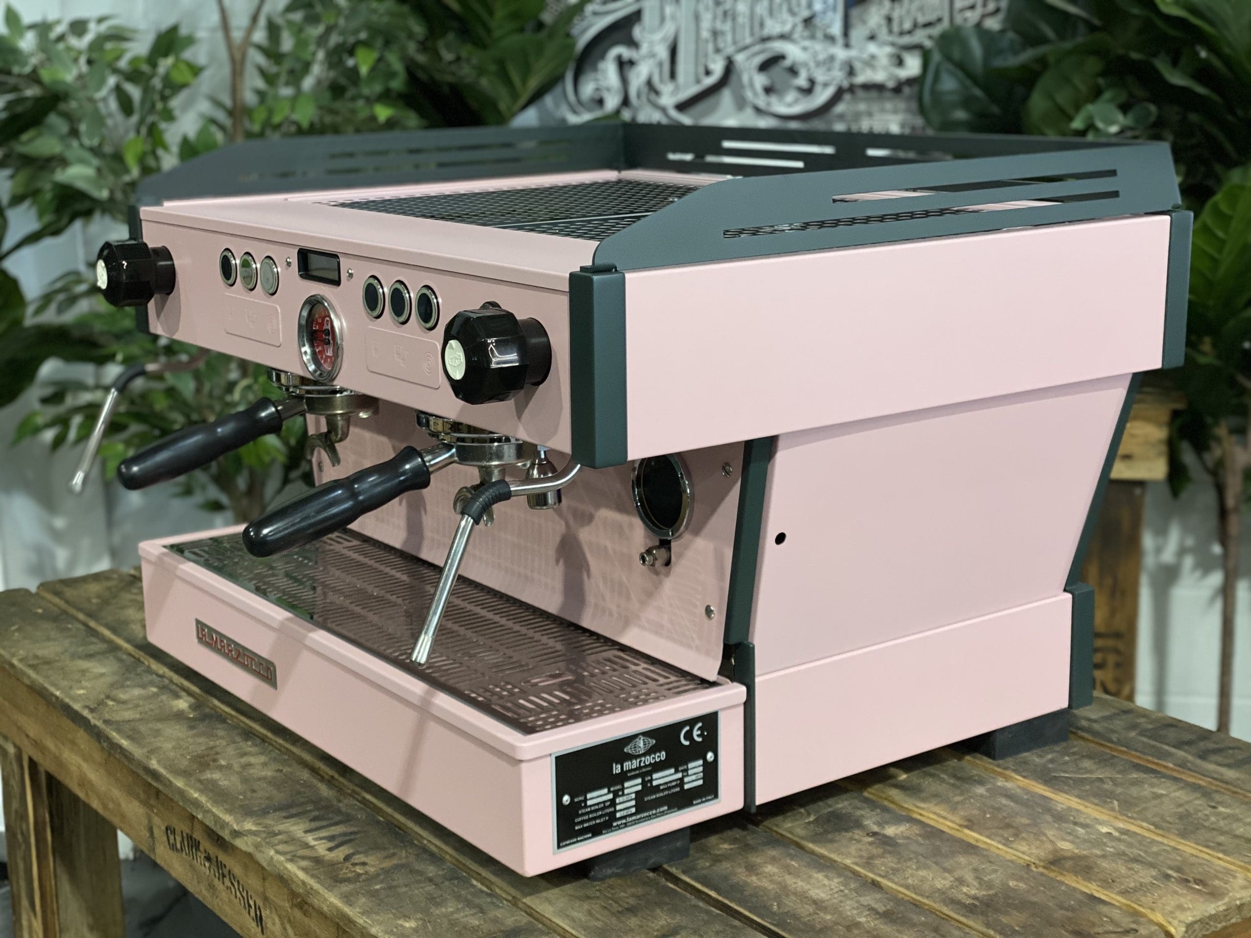 La Marzocco Linea PB & Charcoal - 2 Group Commercial Espresso Machine - Pink