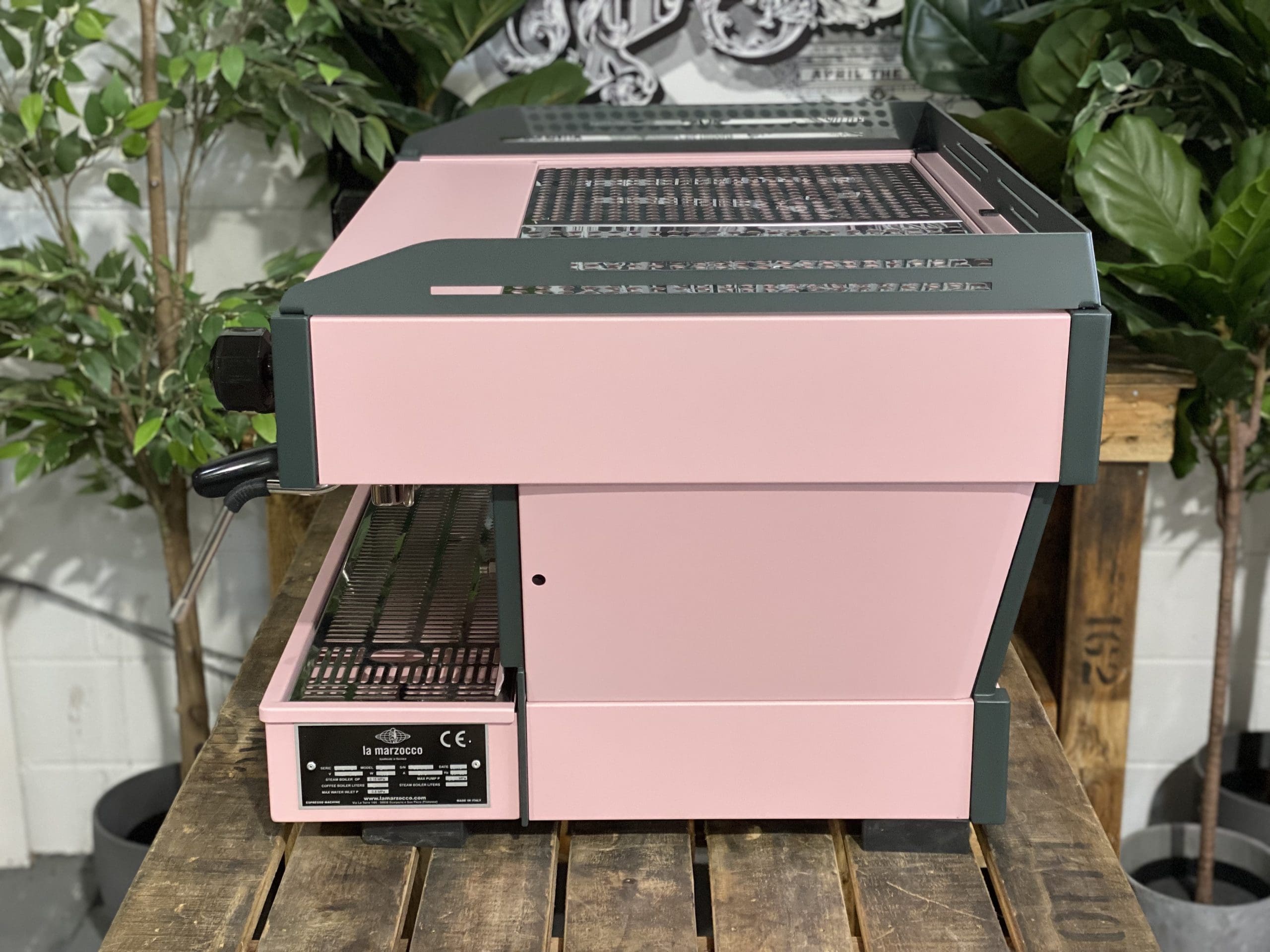 La Marzocco Linea PB & Charcoal - 2 Group Commercial Espresso Machine - Pink