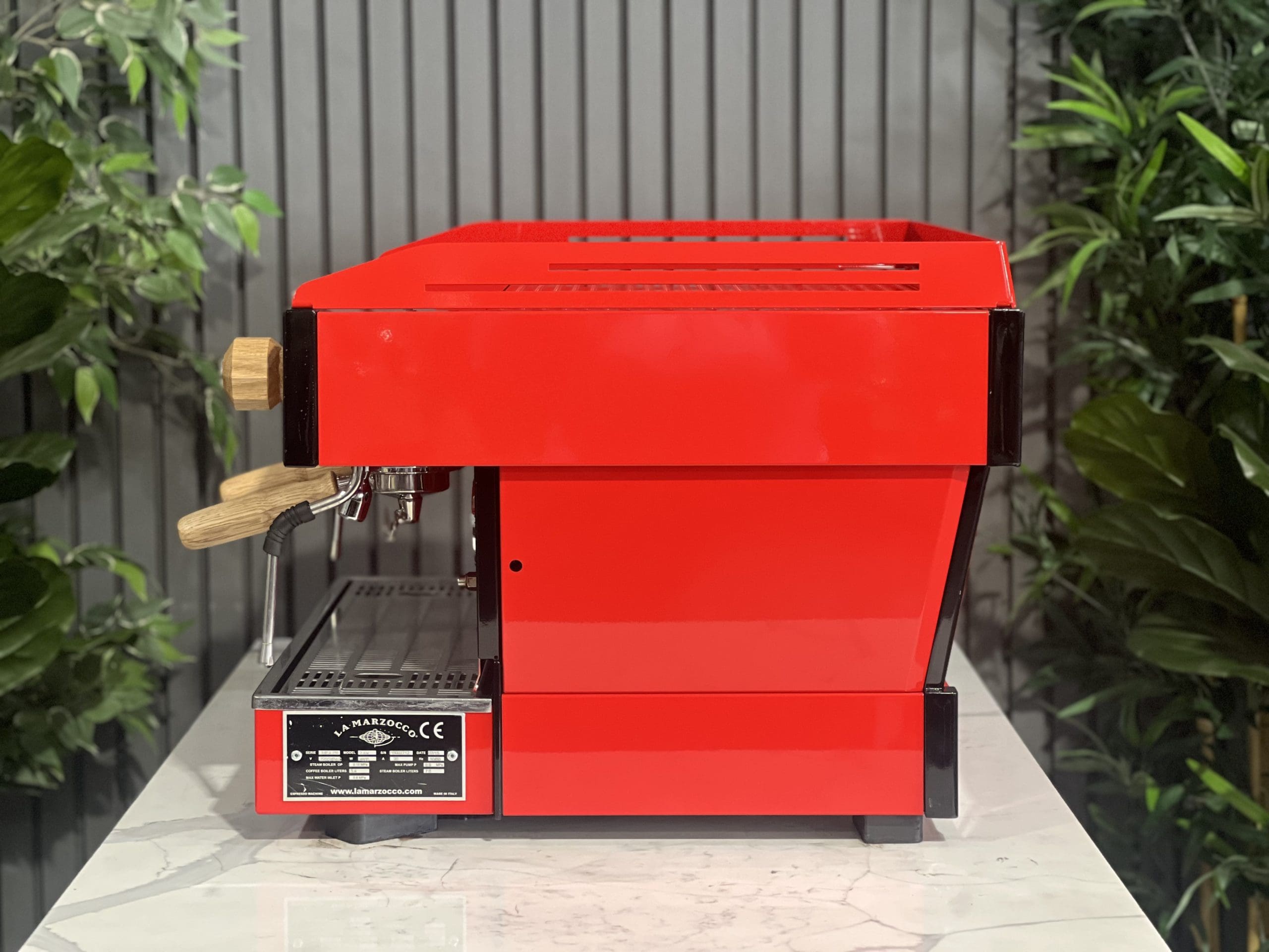 La Marzocco Linea PB Red w Kit - 2 Group Commercial Espresso Machine - Timber