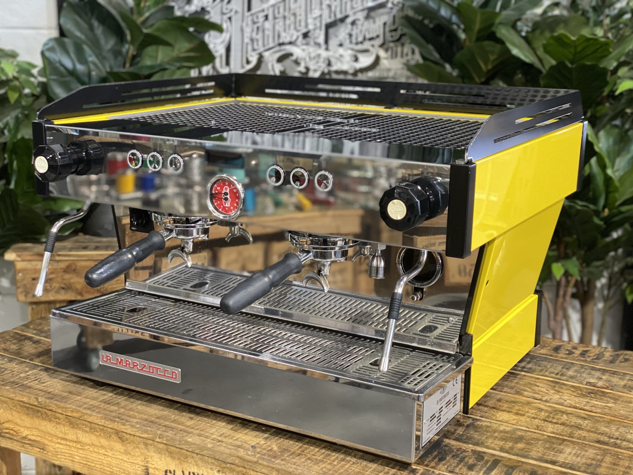 La Marzocco Linea PB Yellow - 2 Group Commercial Espresso Machine - Black