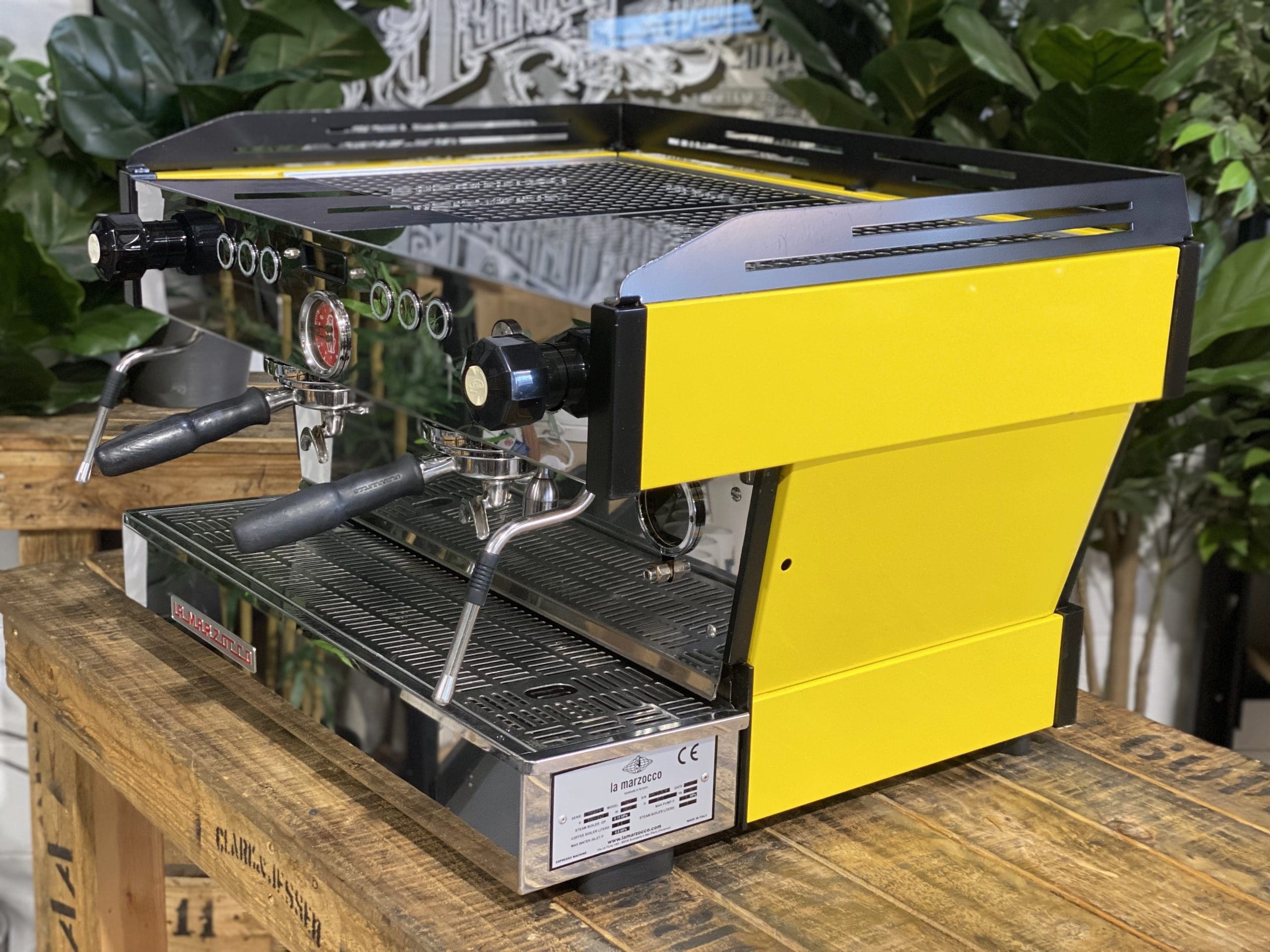 La Marzocco Linea PB Yellow - 2 Group Commercial Espresso Machine - Black