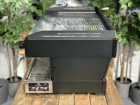 La Marzocco Linea PB Black with Handles - 3 Group Commercial Espresso Machine - Timber