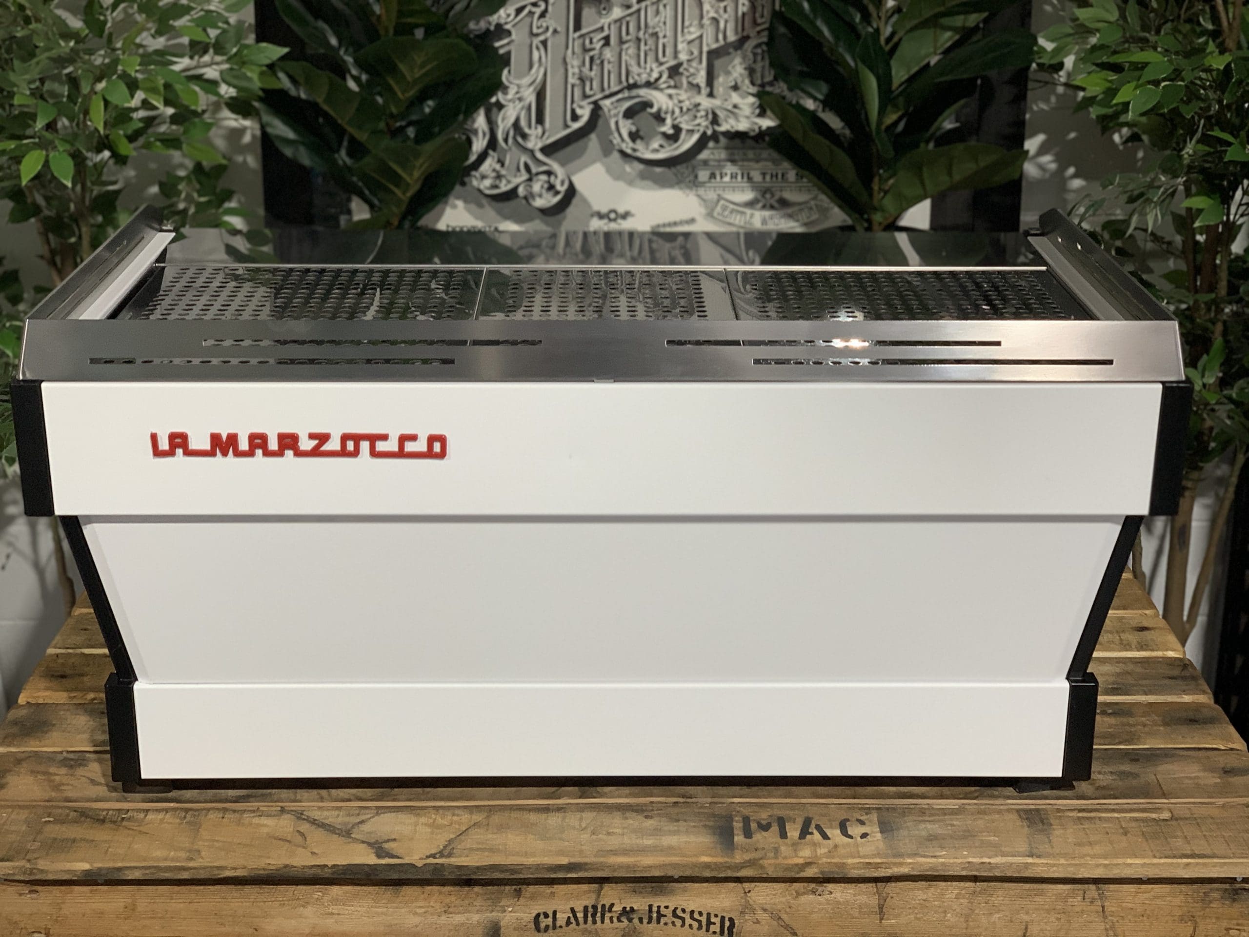 La Marzocco Linea PB White & w. Pesado's - 2 Group Commercial Espresso Machine - Black