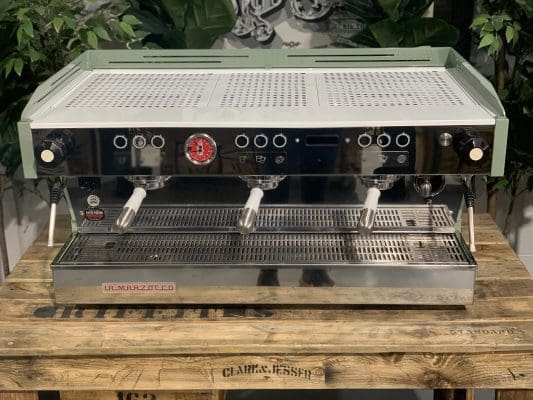 La Marzocco Linea PB White - 3 Group Commercial Espresso Machine - Green