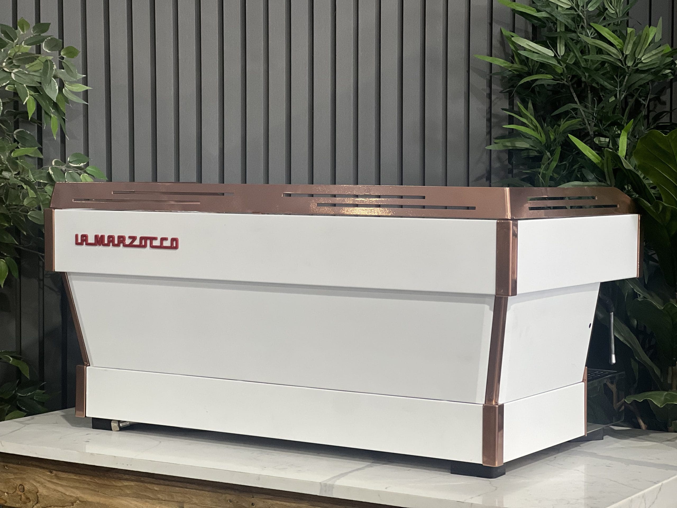 La Marzocco Linea PB White & Rose - 3 Group Commercial Espresso Machine - Gold