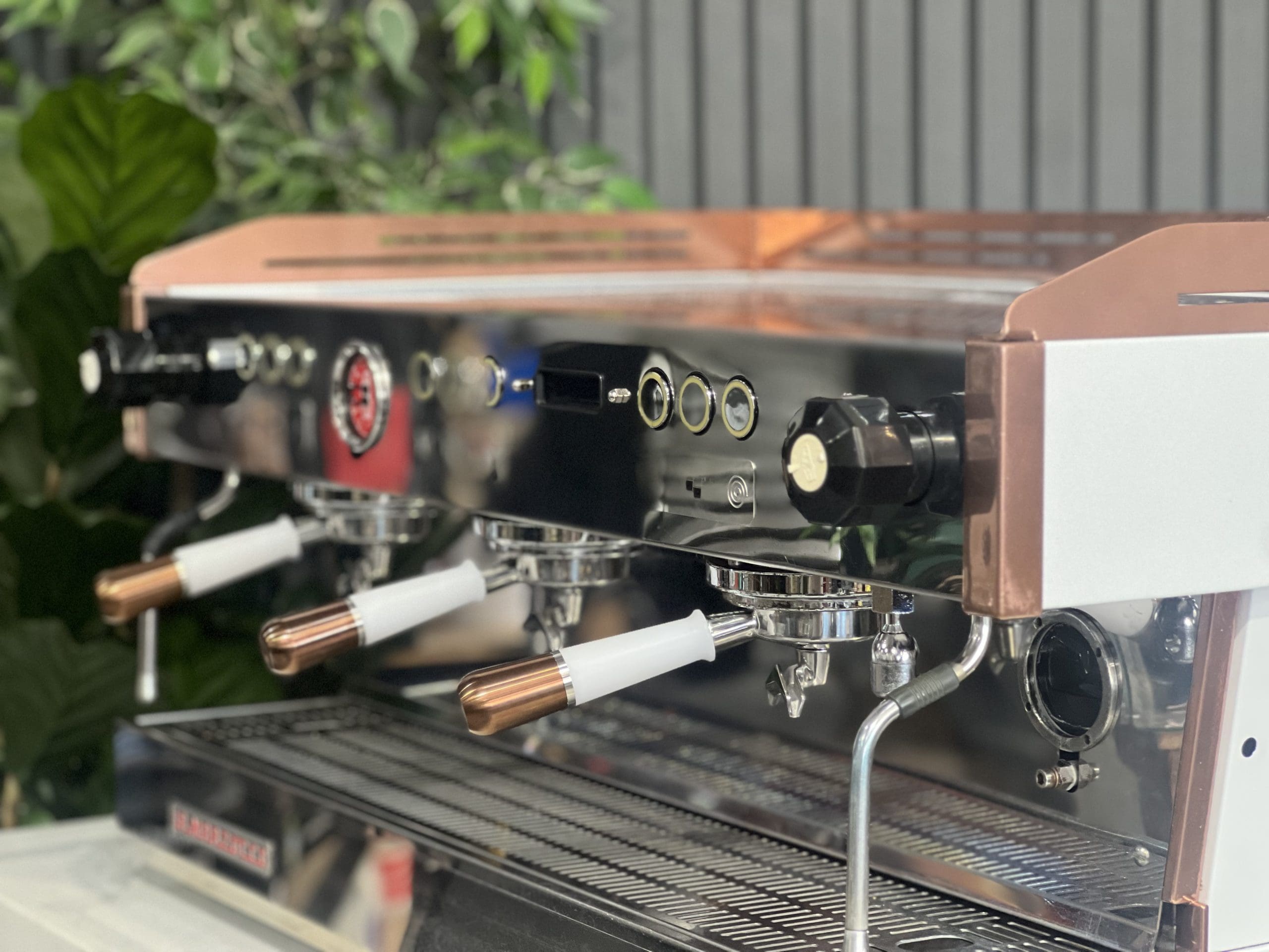 La Marzocco Linea PB White & Rose - 3 Group Commercial Espresso Machine - Gold