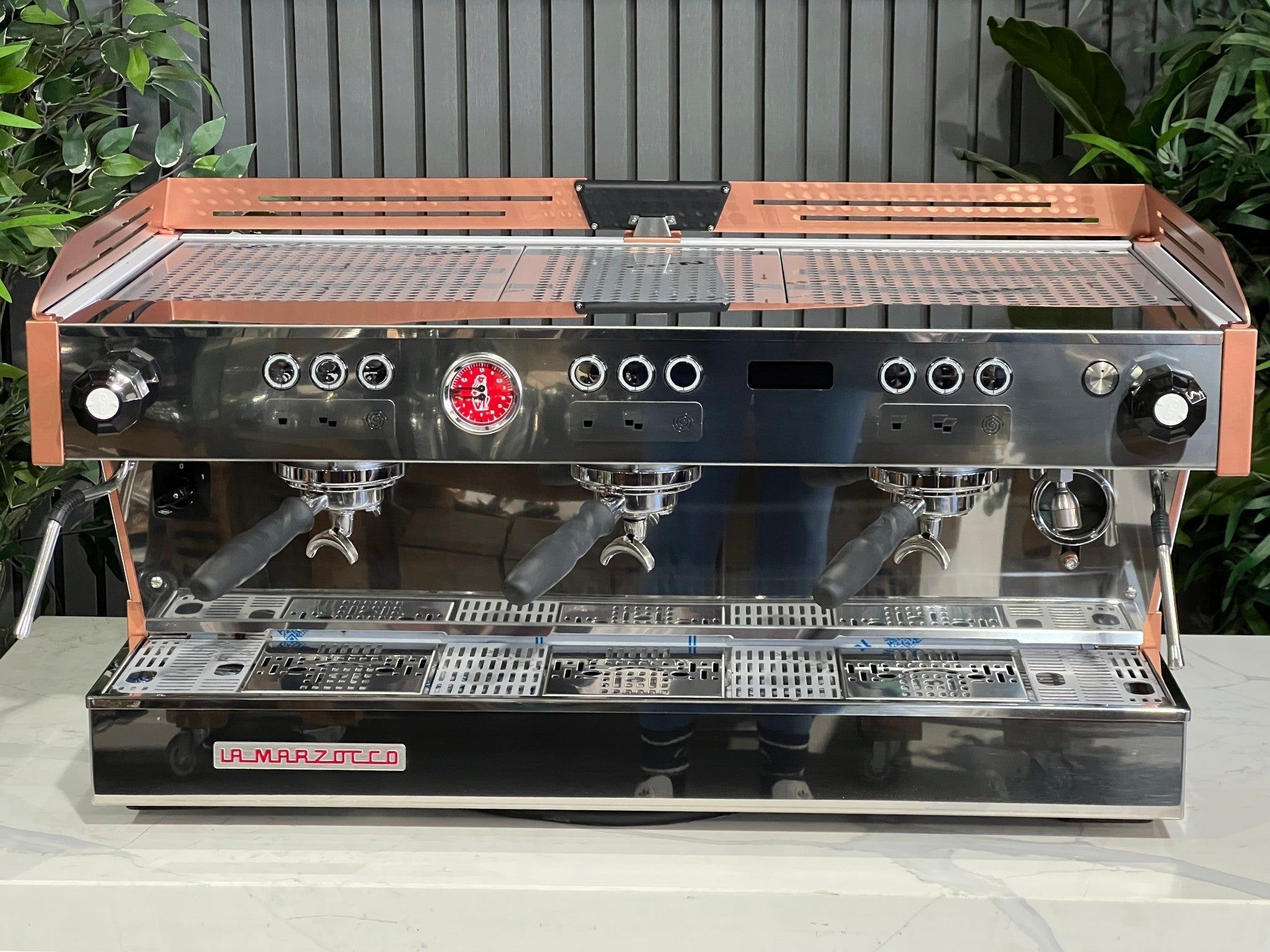 La Marzocco Linea PB ABR White - 3 Group Commercial Espresso Machine - Copper