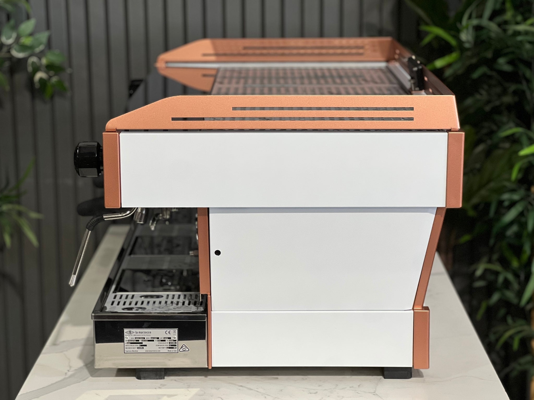 La Marzocco Linea PB ABR White - 3 Group Commercial Espresso Machine - Copper