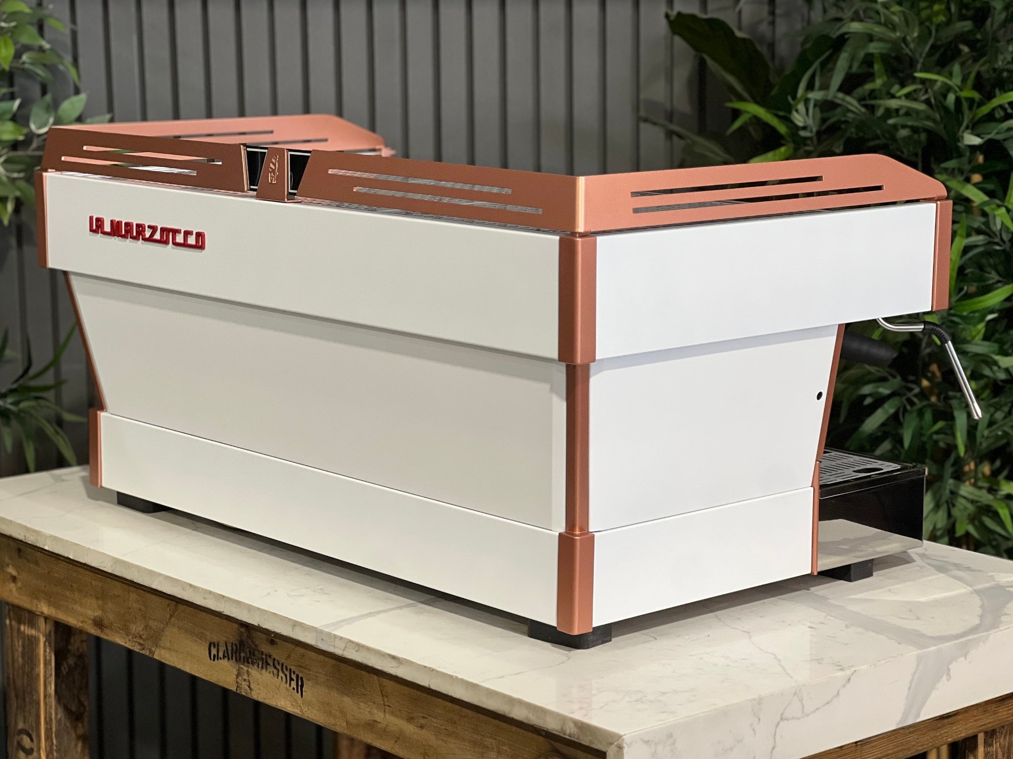 La Marzocco Linea PB ABR White - 3 Group Commercial Espresso Machine - Copper