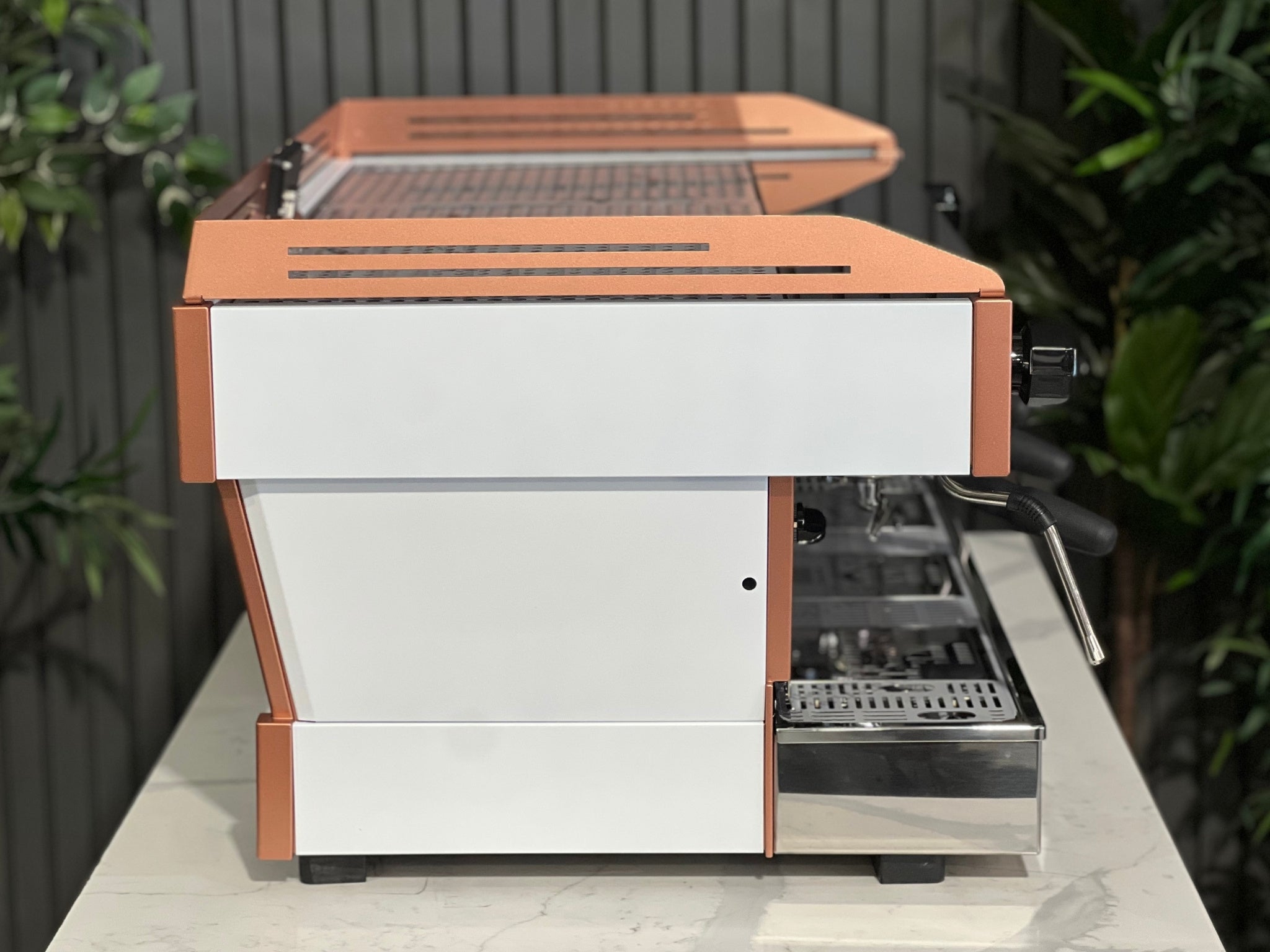 La Marzocco Linea PB ABR White - 3 Group Commercial Espresso Machine - Copper