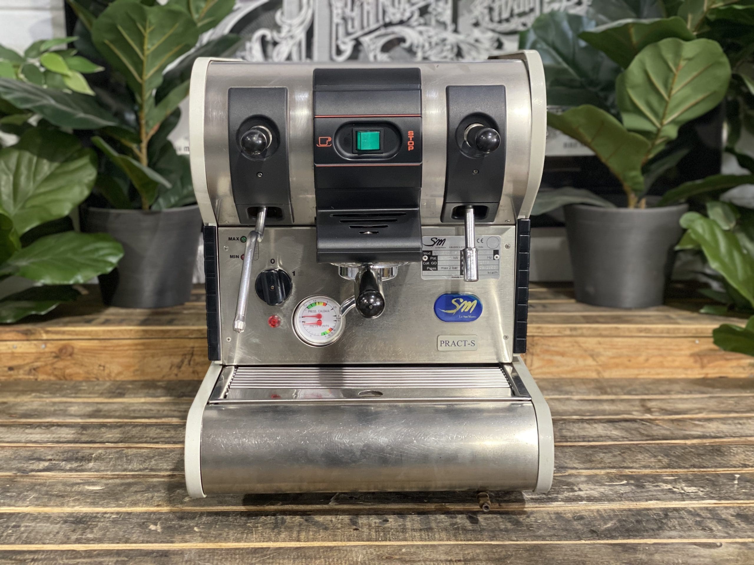 La San Marco 95 Pract-S Semi-Automatic - 1 Group Commercial Espresso Machine - Grey