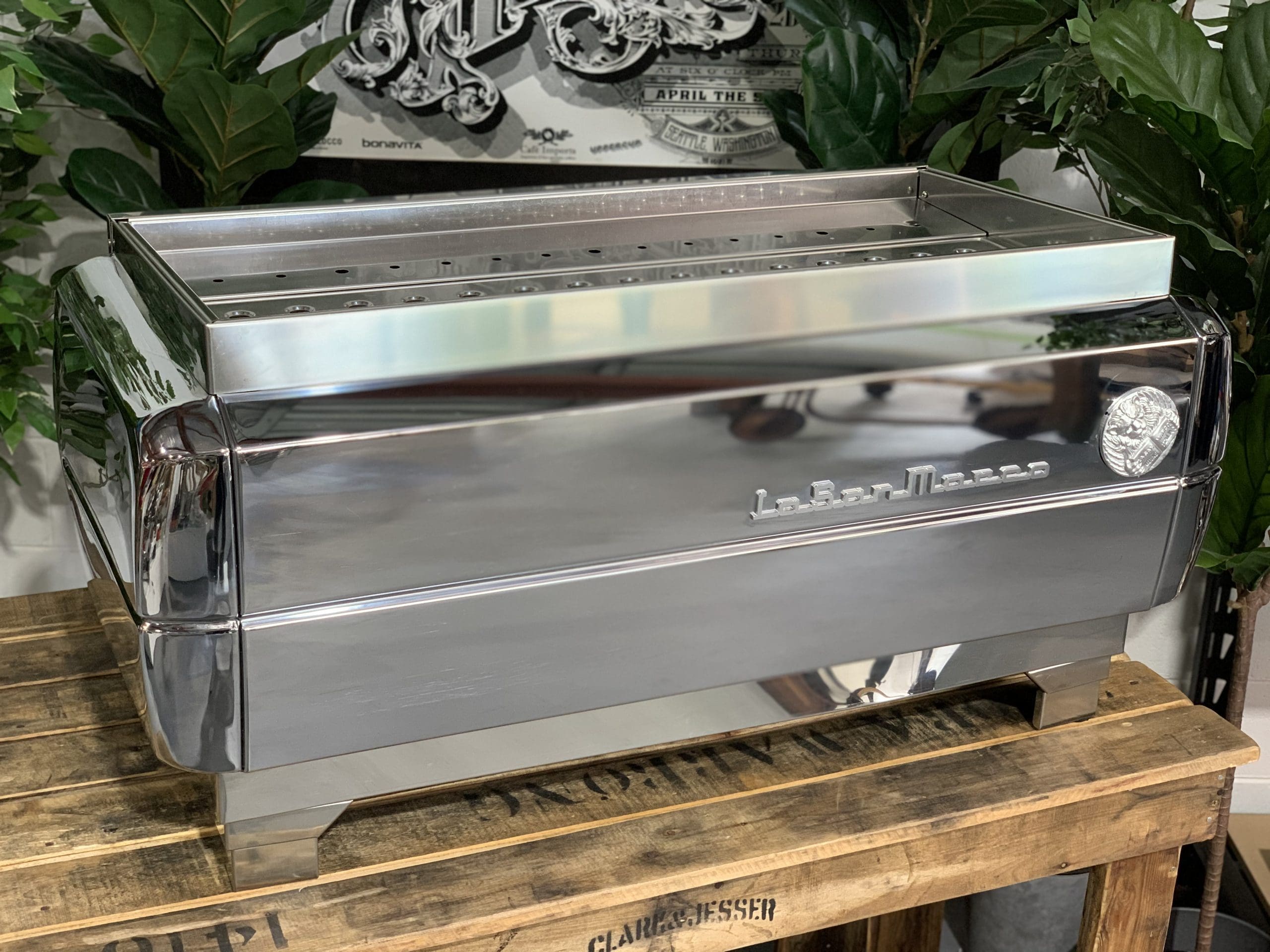 La San Marco 80E Liscea - 3 Group Commercial Espresso Machine