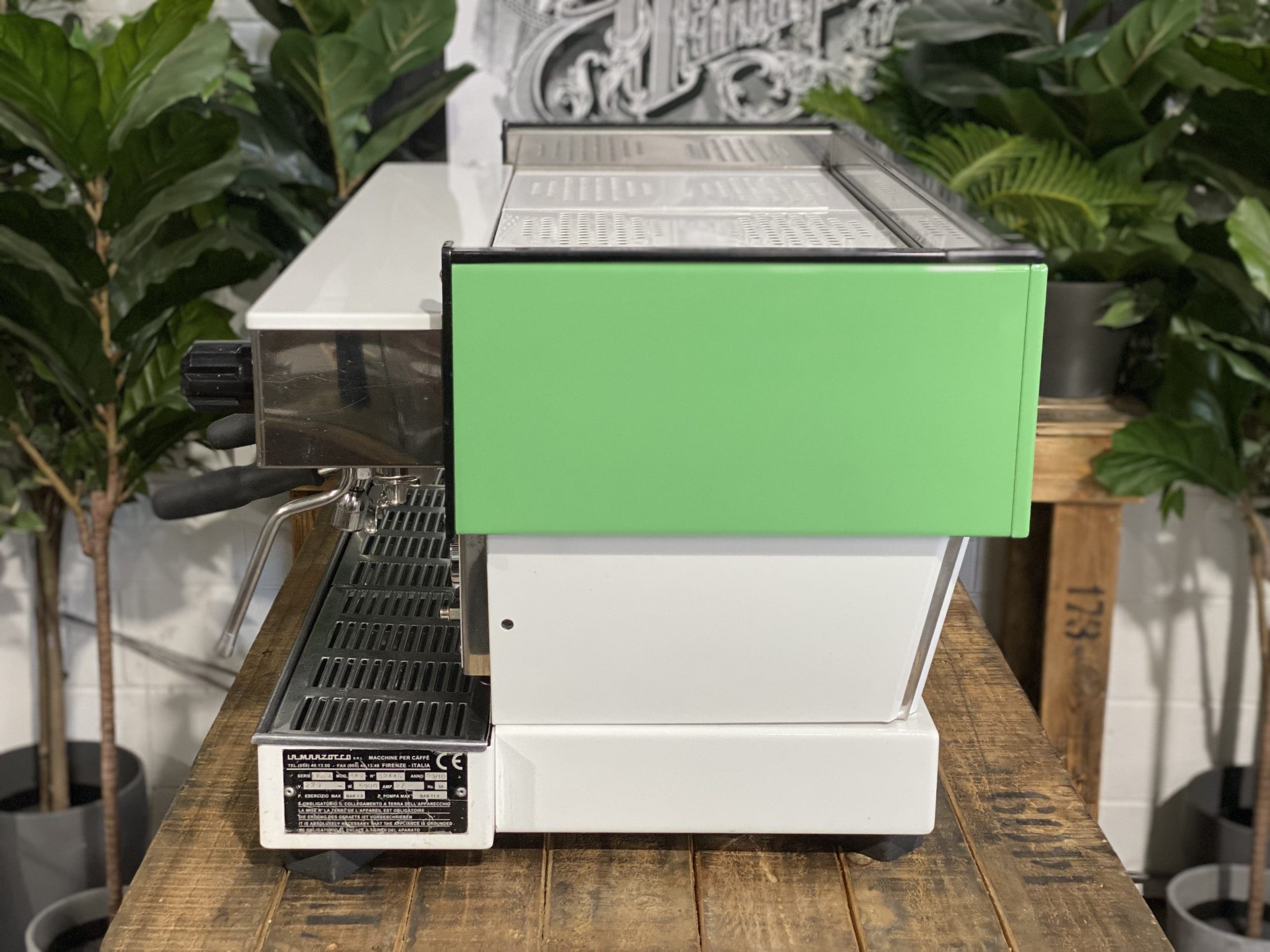 La Marzocco Linea Classic White - 3 Group Commercial Espresso Machine - Green