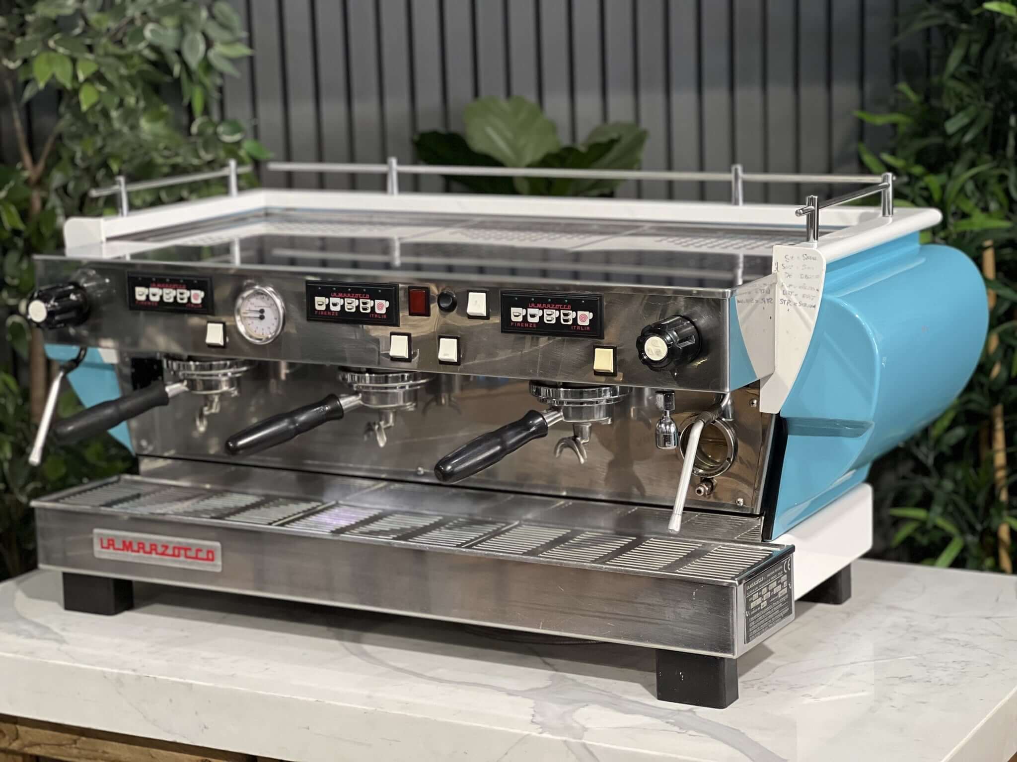 La Marzocco FB70 Blue - 3 Group Commercial Espresso Machine - White