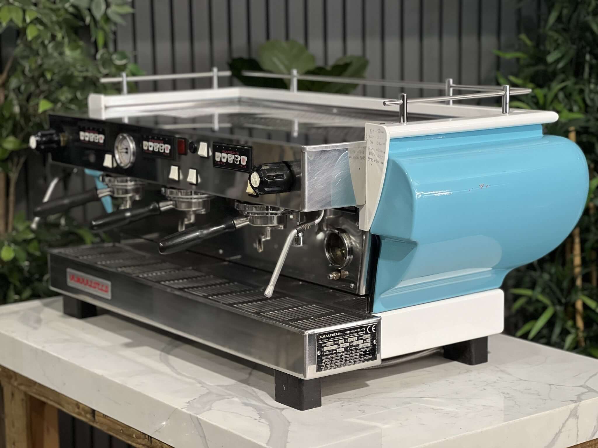 La Marzocco FB70 Blue - 3 Group Commercial Espresso Machine - White