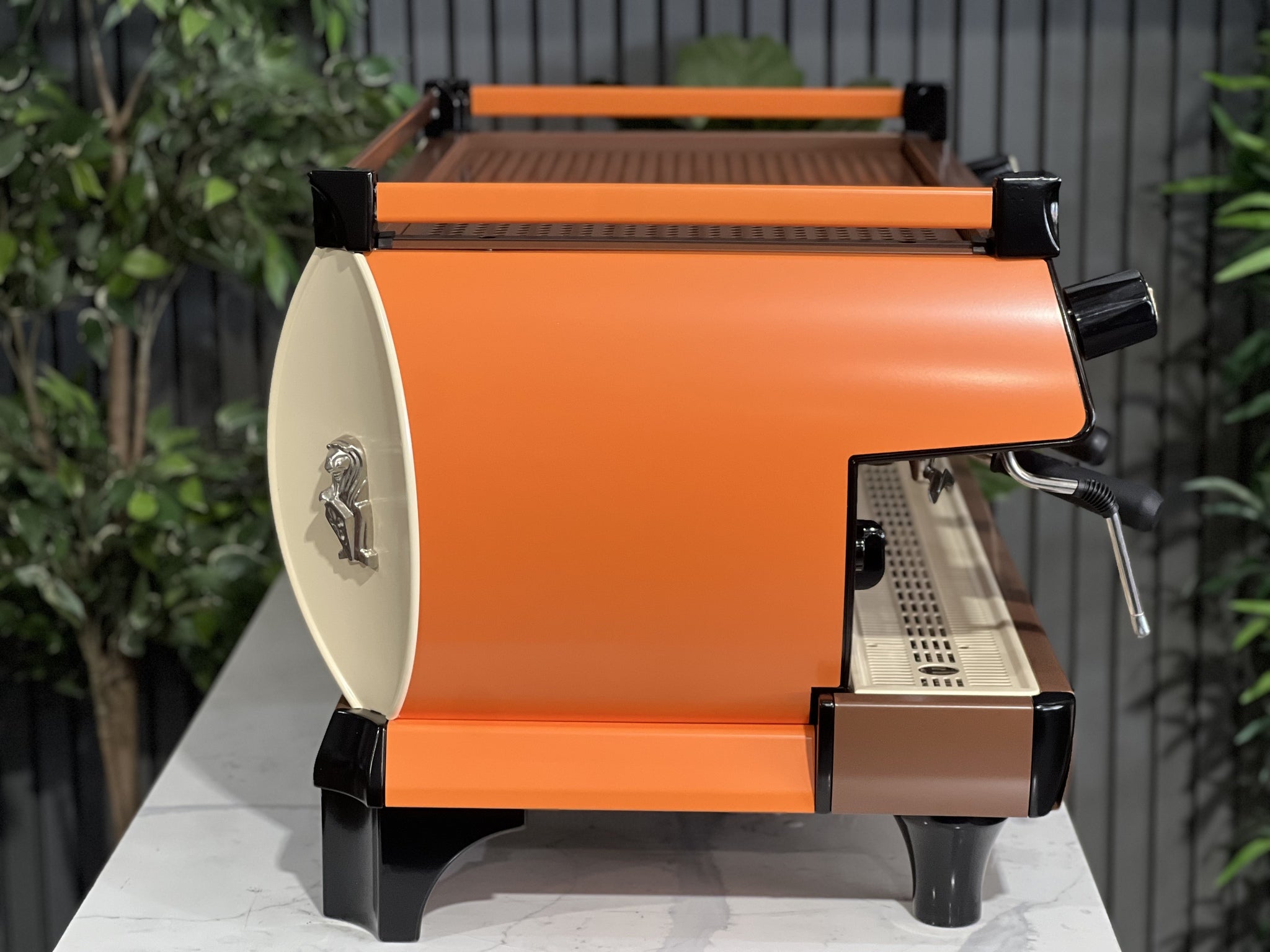 La Marzocco GB5 Orange - 3 Group Commercial Espresso Machine - Brown