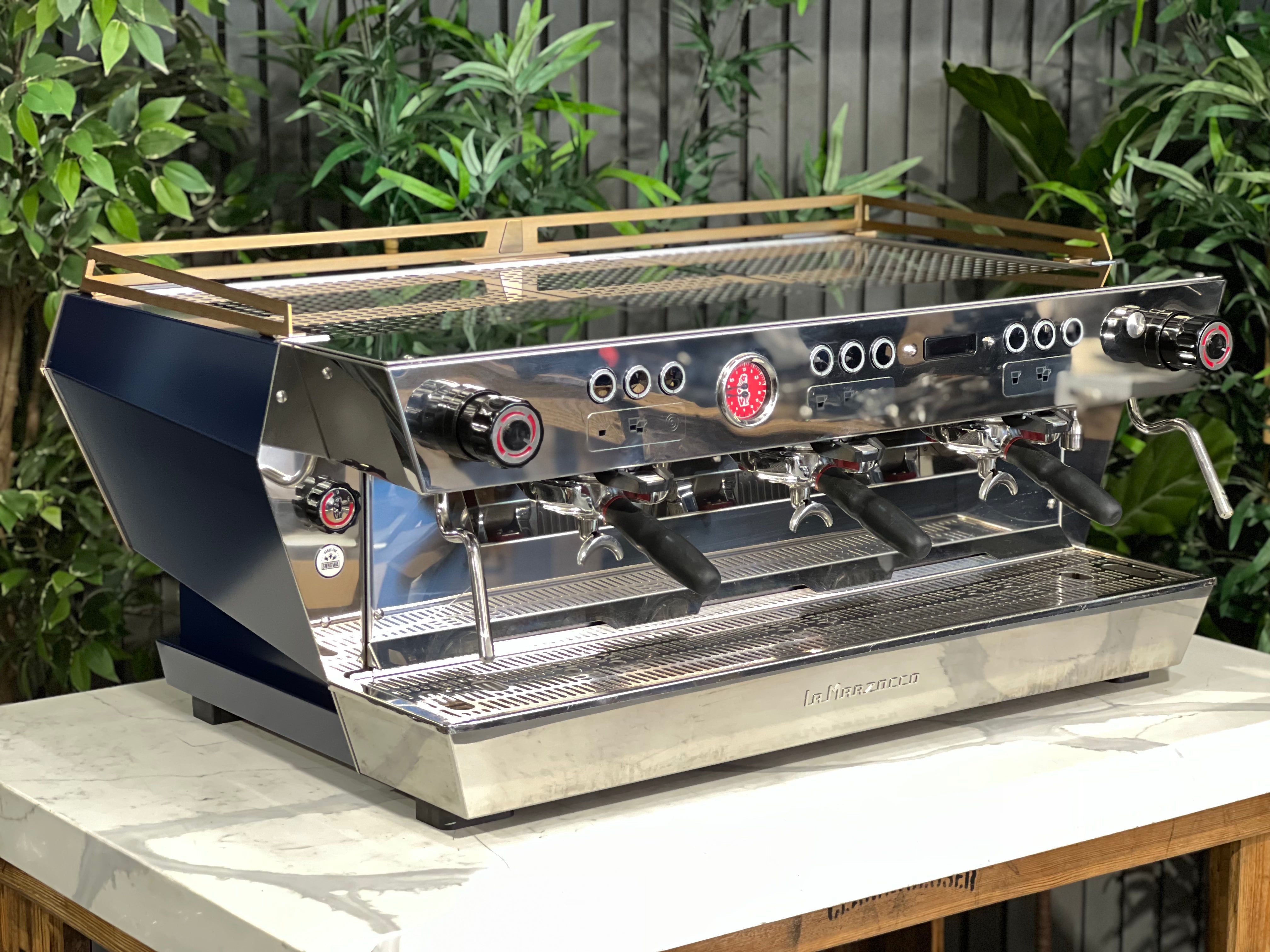 La Marzocco KB90 Blue - 3 Group Commercial Espresso Machine - Gold