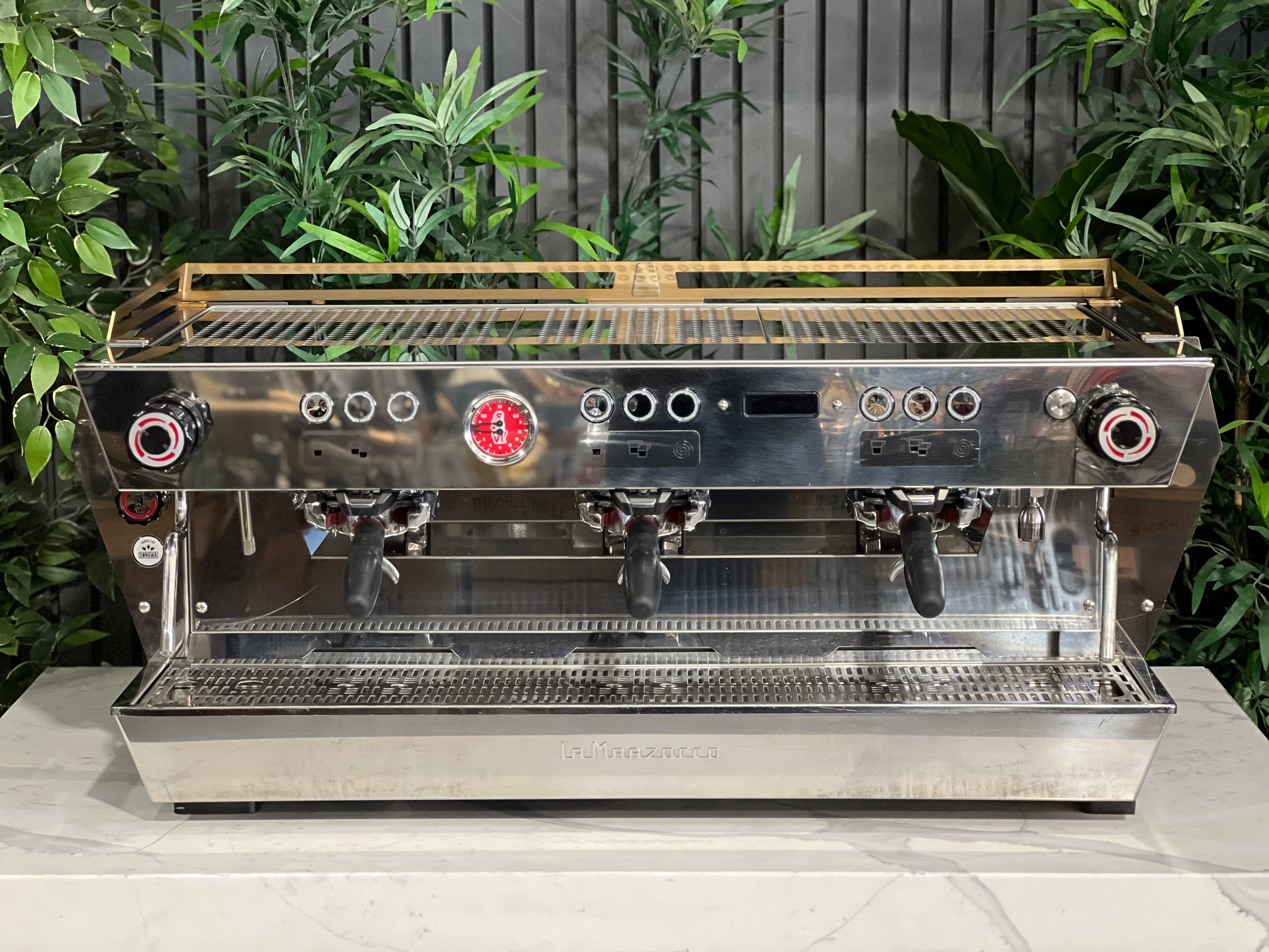 La Marzocco KB90 Blue - 3 Group Commercial Espresso Machine - Gold